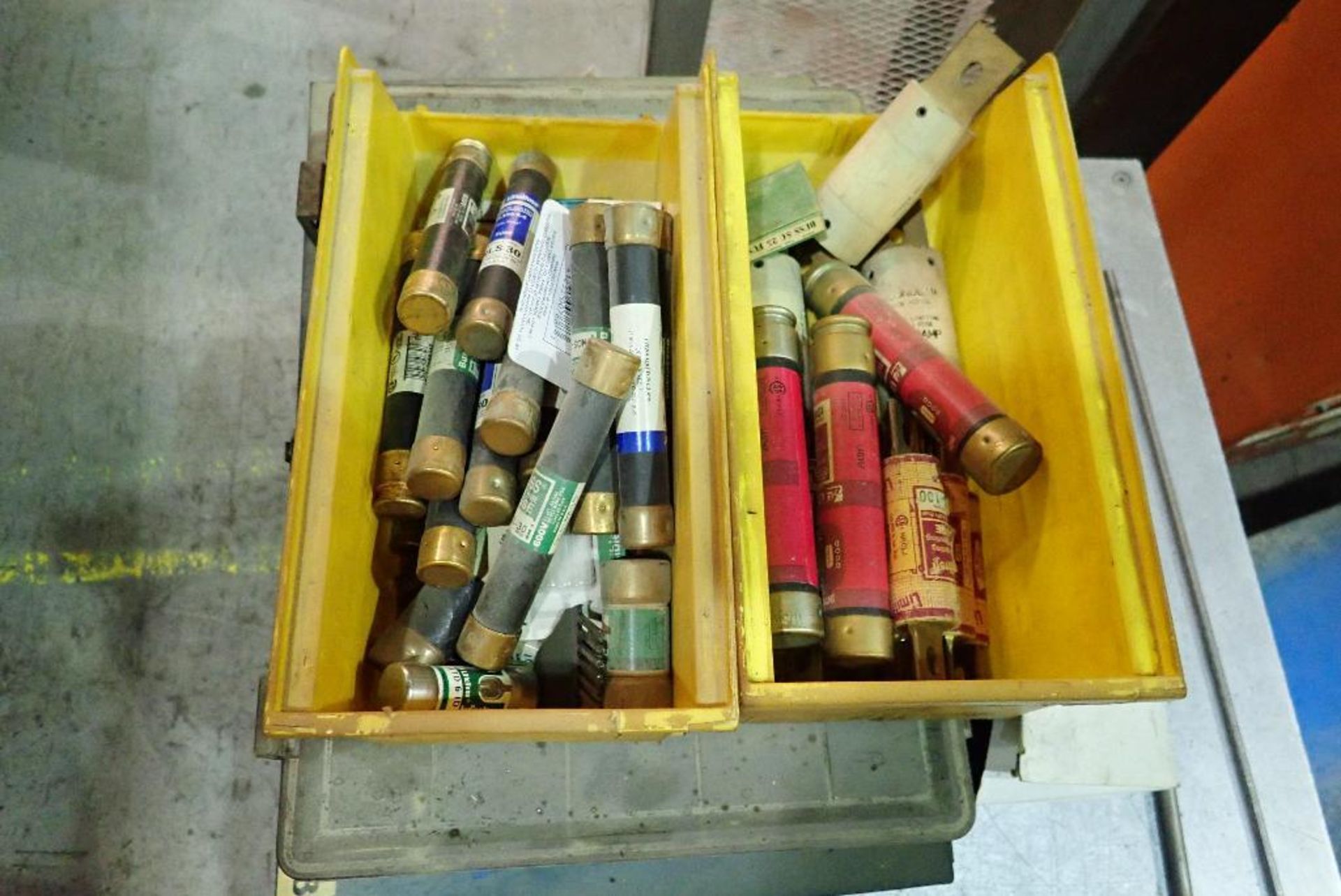 Assorted bolt bins and contents, bolts, nuts, fuses. **Rigging Fee: $50** (Located in Delta, BC Cana - Image 7 of 7