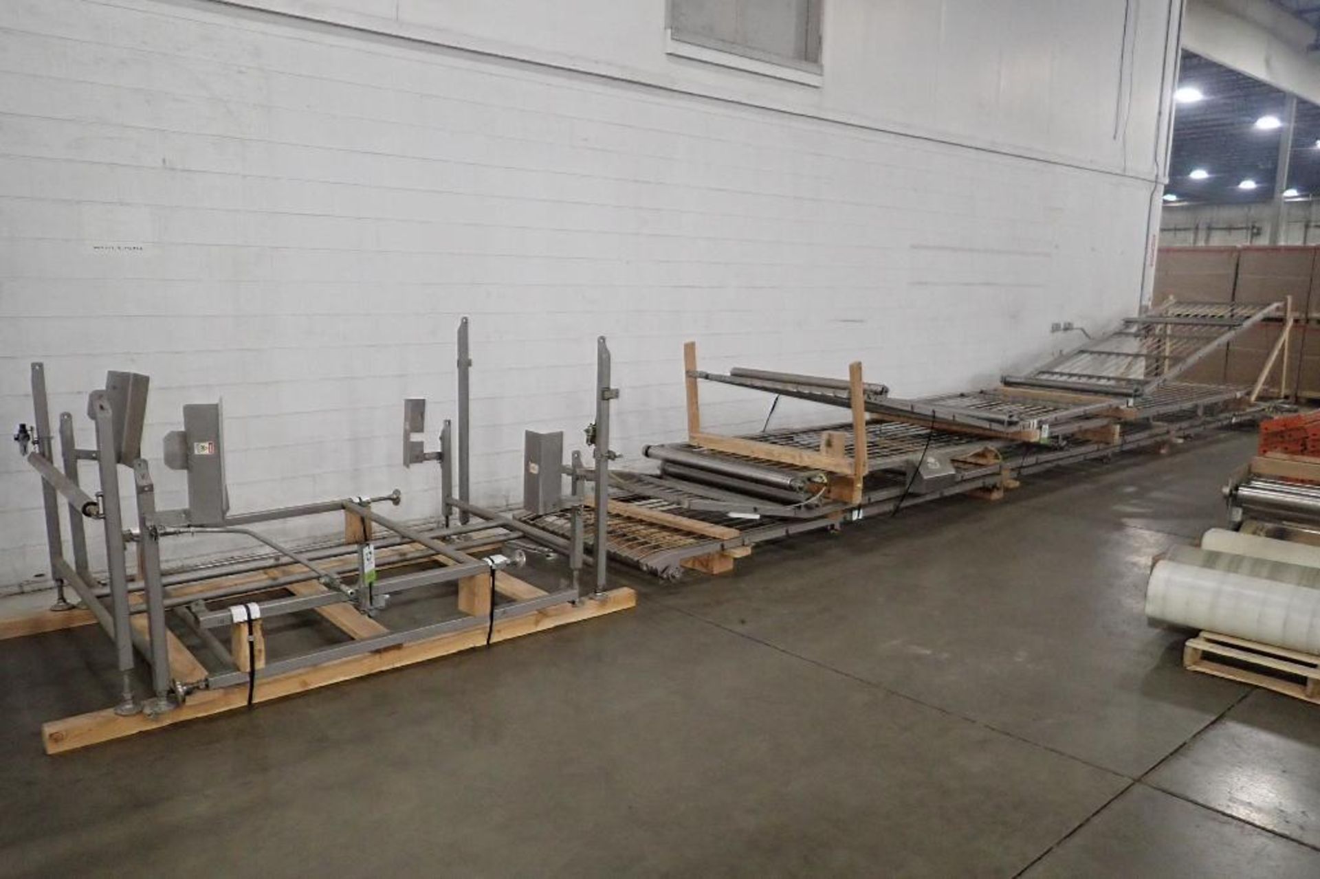 Kofab incline decline conveyor, 51 in. wide belt, approximately 150 ft, (2) drive sections, legs, be