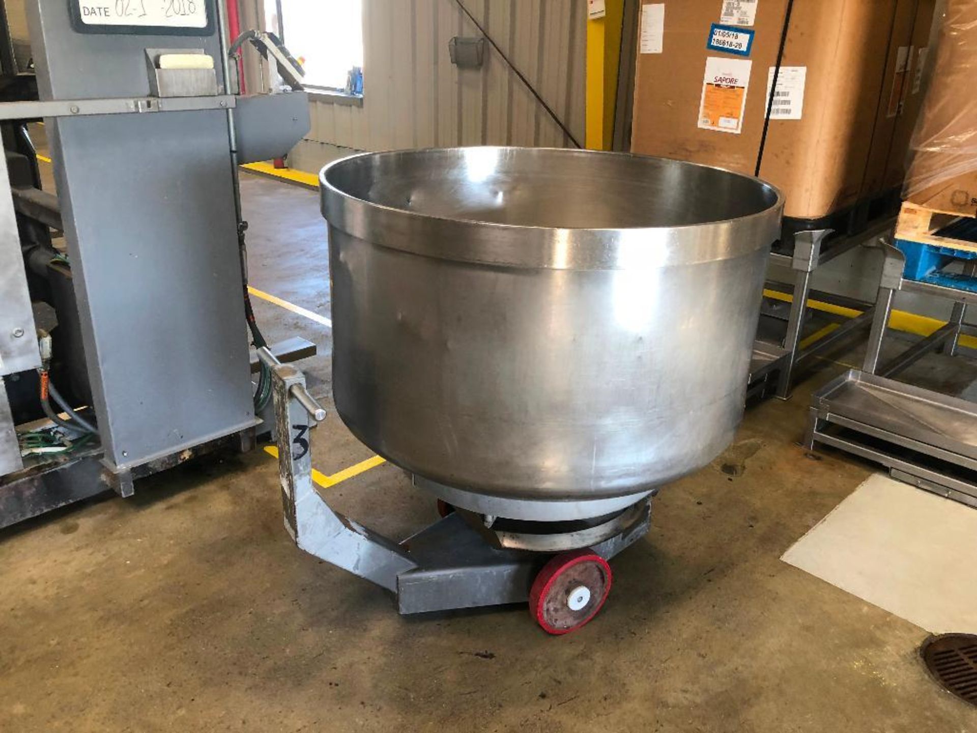 2003 VMI 600 pound spiral dough mixer, model SPI630AVI, s/n 132195, 2-speed with bowl and cart. (MIX - Image 4 of 11