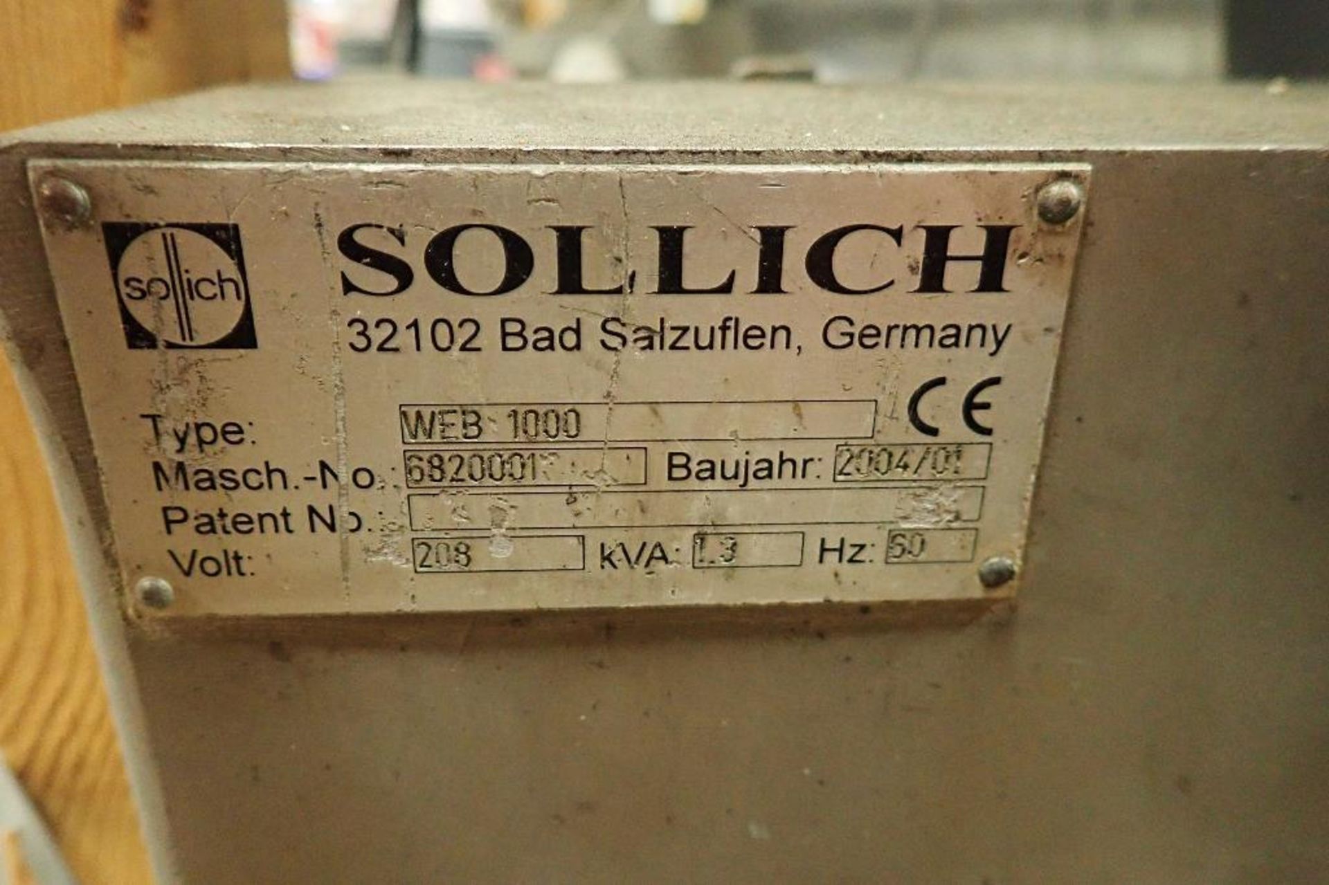 2004 Sollich slabbing roller, 26 in. dia x 1 meter wide bottom roll, 17 in. dia x 33.75 in. wide top - Image 10 of 10