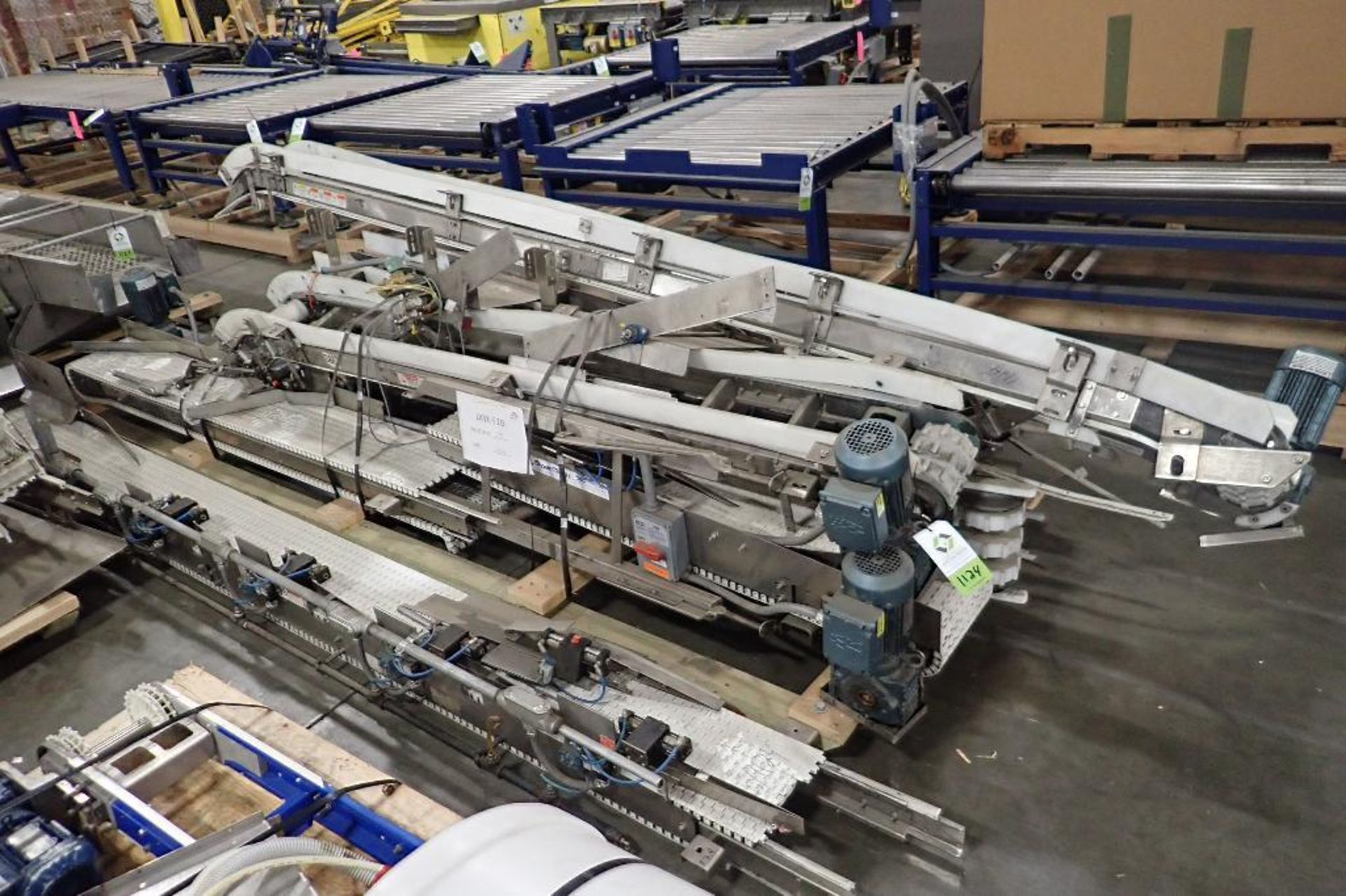 (4) section of Spantech conveyor with drive motors, (4) sections without drive motors, approximately - Image 3 of 7