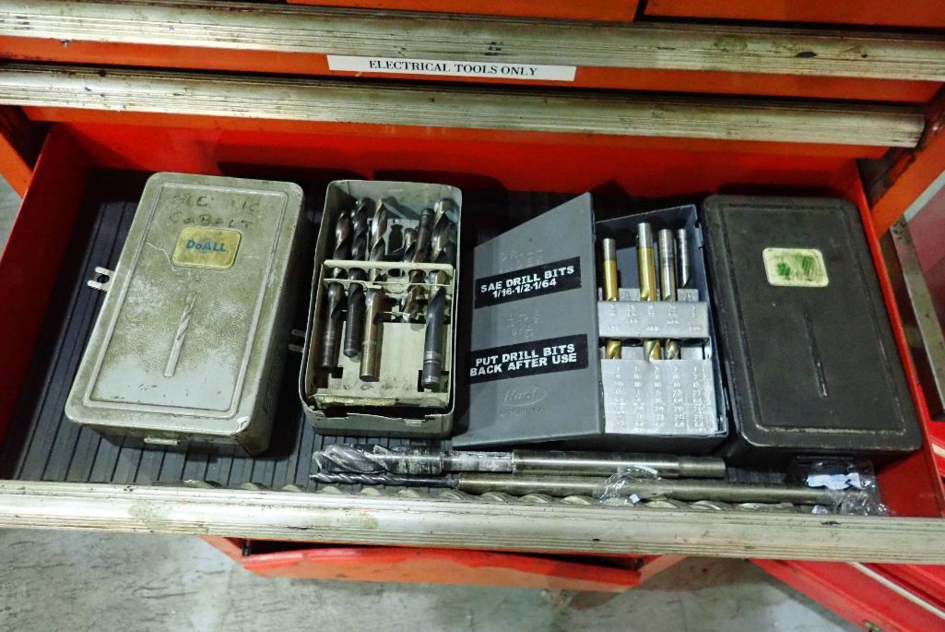 (2) tool chests with contents, wrenches, sockets, drill bits screw drivers, air tools, hammers, plie - Image 23 of 31