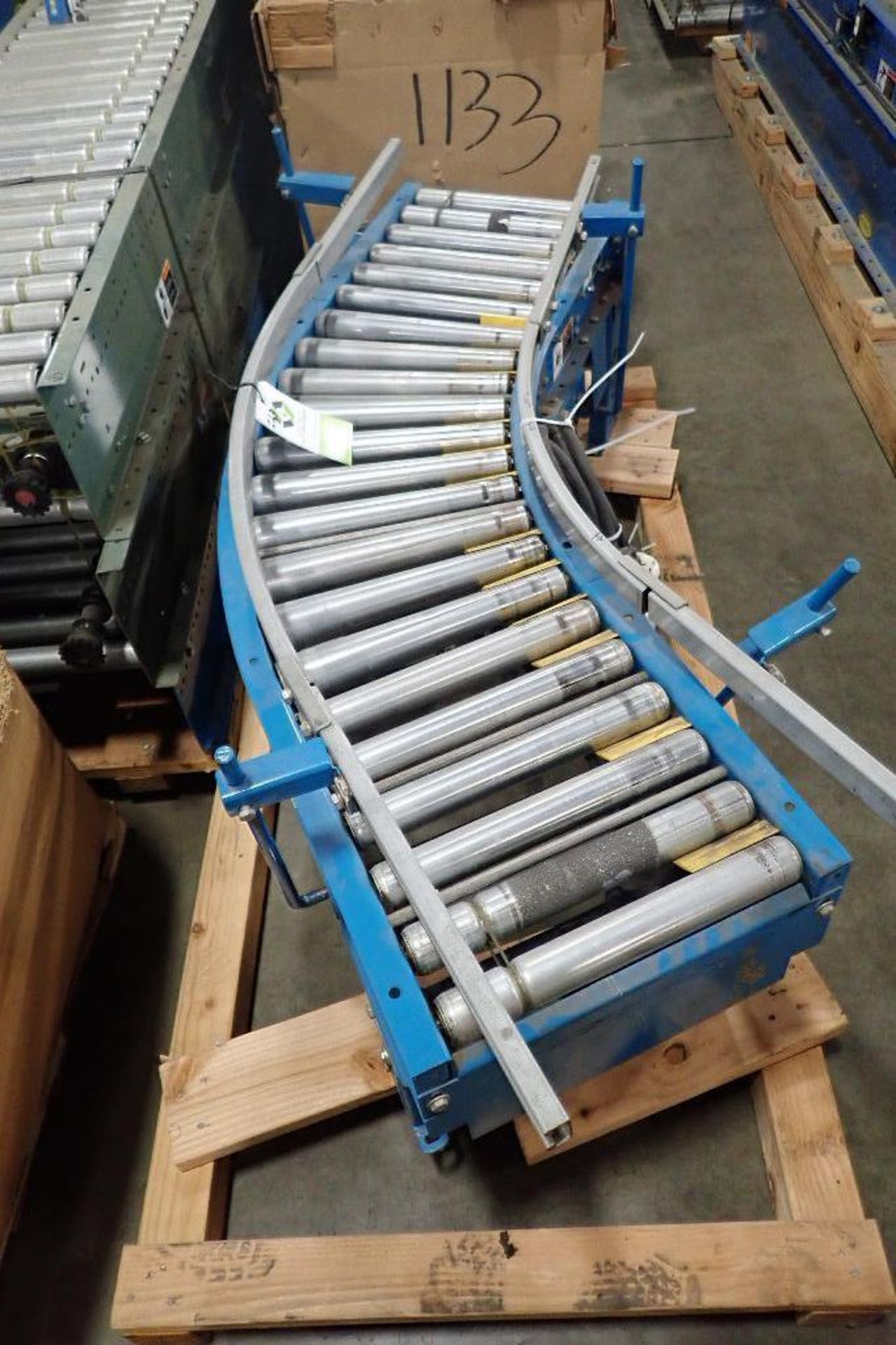 Hytrol 45 degree conveyors, 15 in. wide, 2 motors and drives (3 skids). **Rigging Fee: $200** (Locat - Image 2 of 8
