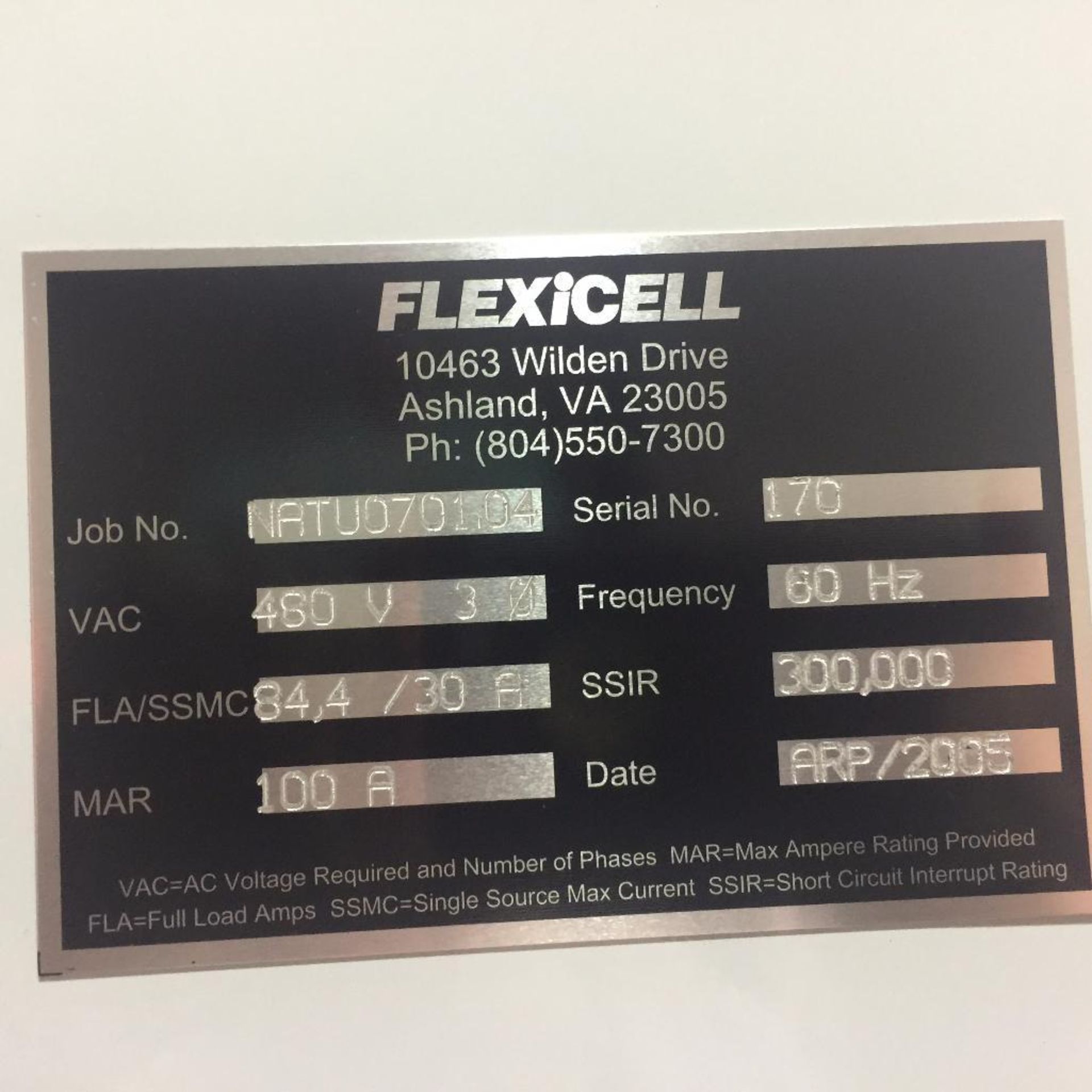 2005 Flexicell robotic dual pallet palletizer, SN 170, single lane infeed from one side, 30 ft. long - Image 17 of 40