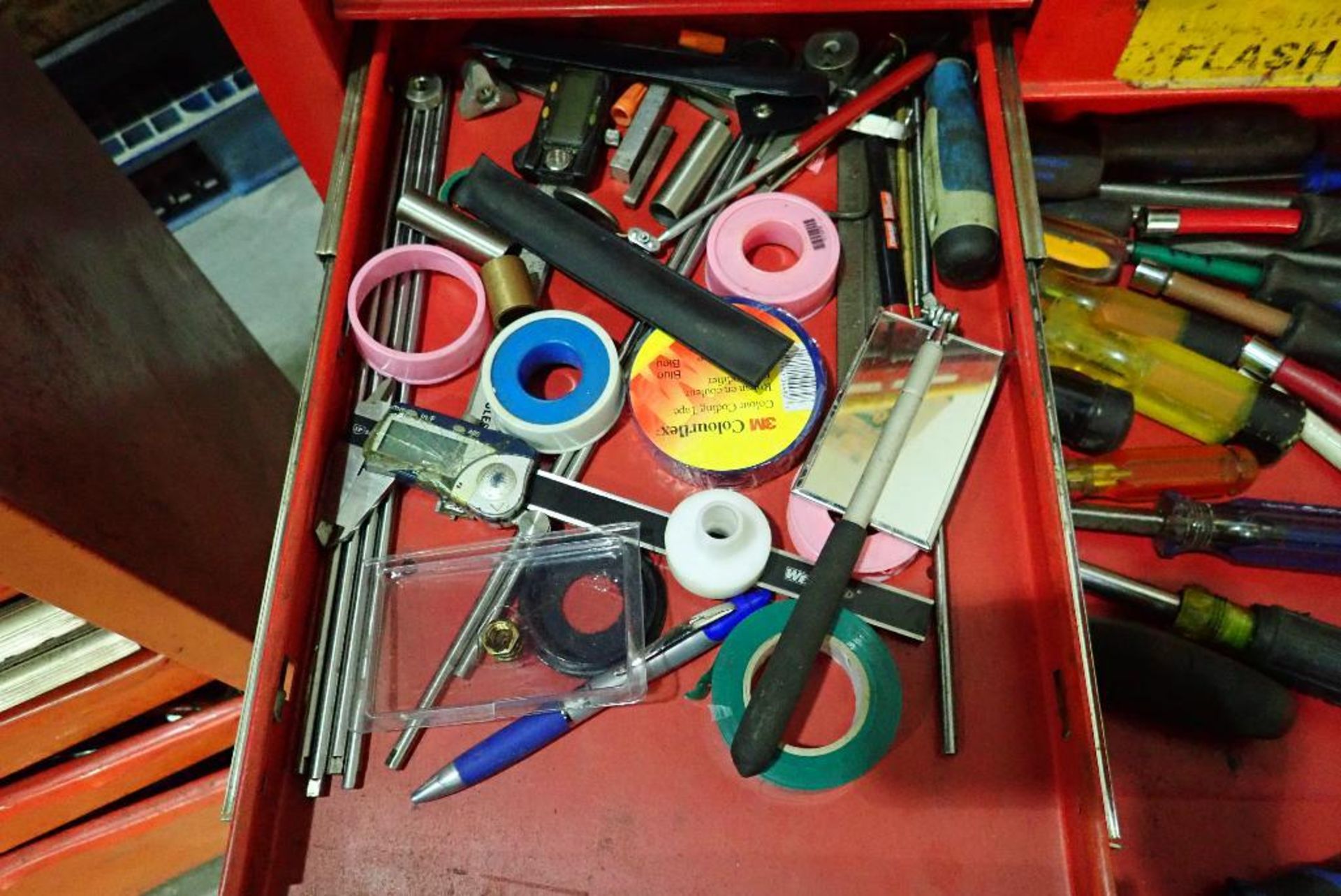 (2) tool chests with contents, wrenches, sockets, drill bits screw drivers, air tools, hammers, plie - Image 8 of 31