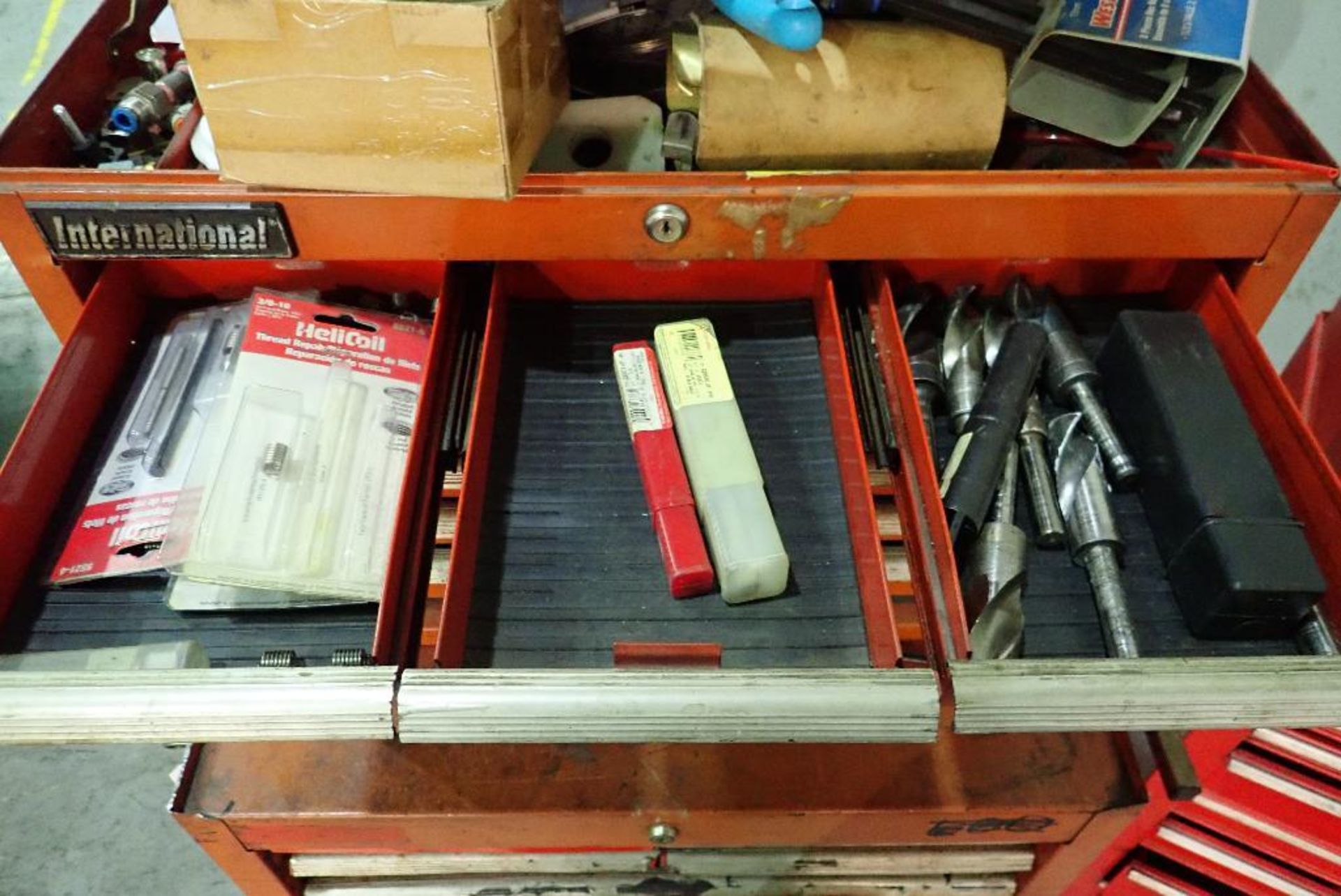 (2) tool chests with contents, wrenches, sockets, drill bits screw drivers, air tools, hammers, plie - Image 18 of 31
