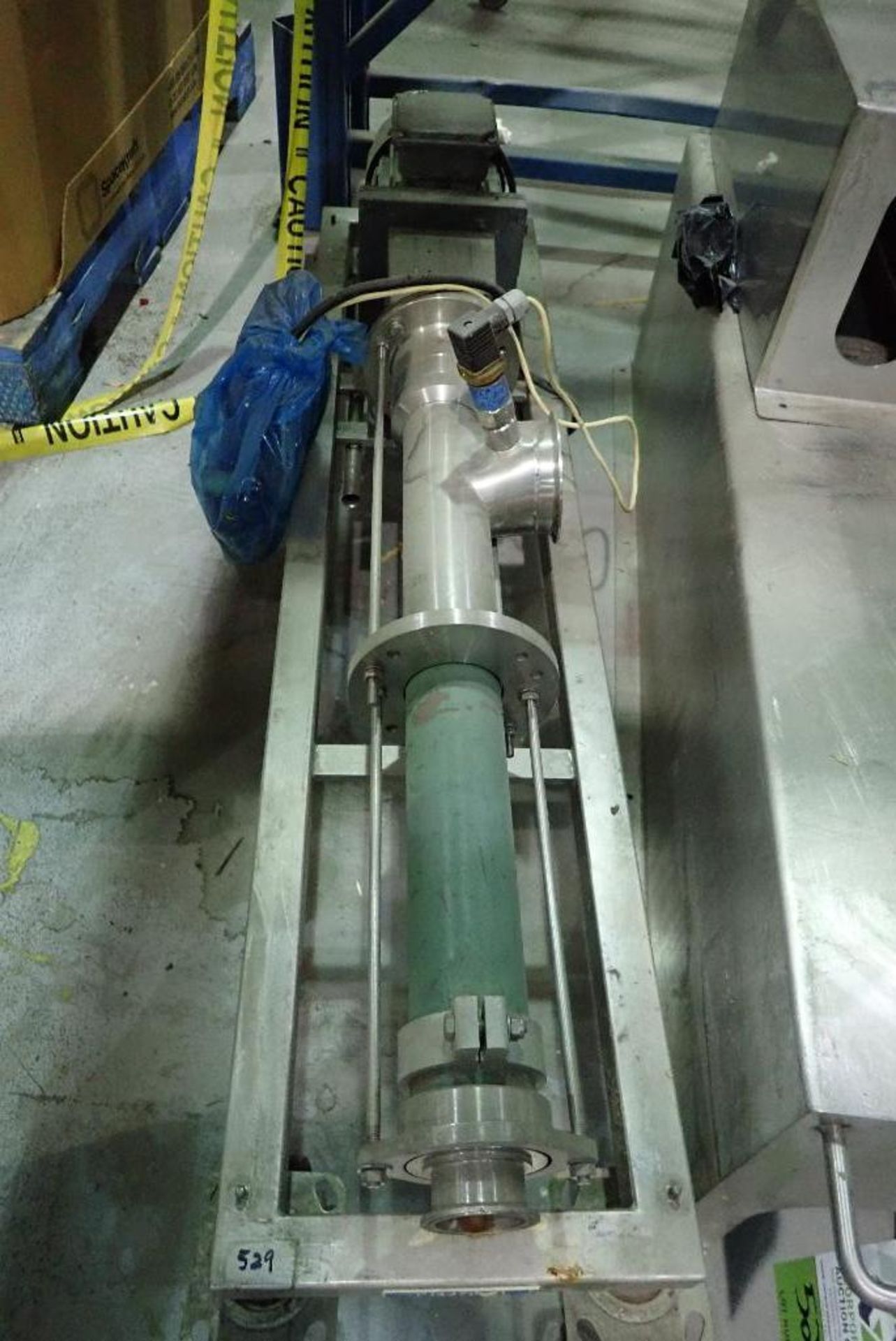 SS progressive cavity pump, 2 hp motor, 2 in. clamp discharge, on wheels. **Rigging Fee: $50** (Loca - Image 2 of 5