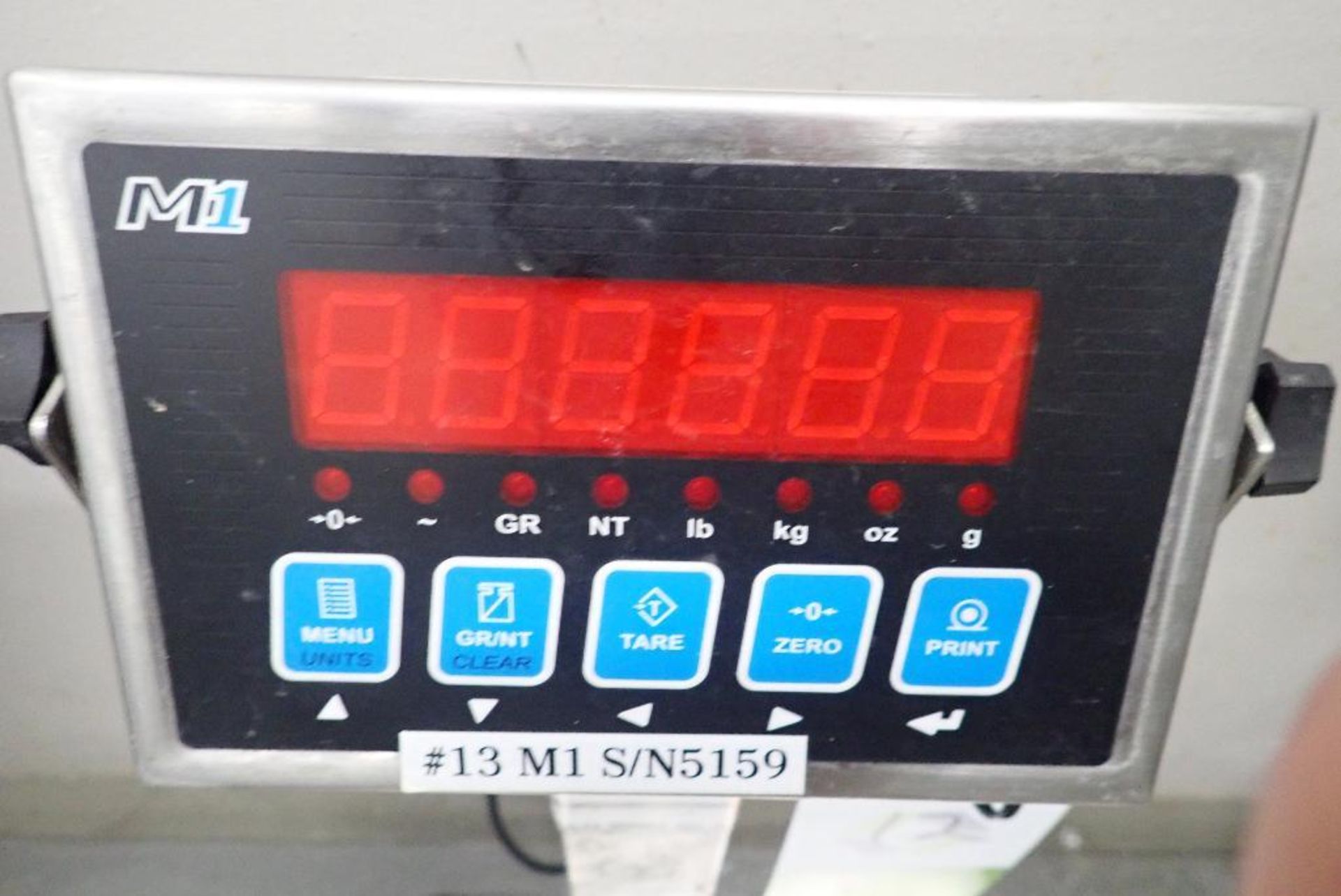 Intertek Model M1 bench scale, 18 in. x 18 in. platform, 2014 Weighing Indicator type LP7510 bench s - Image 6 of 7