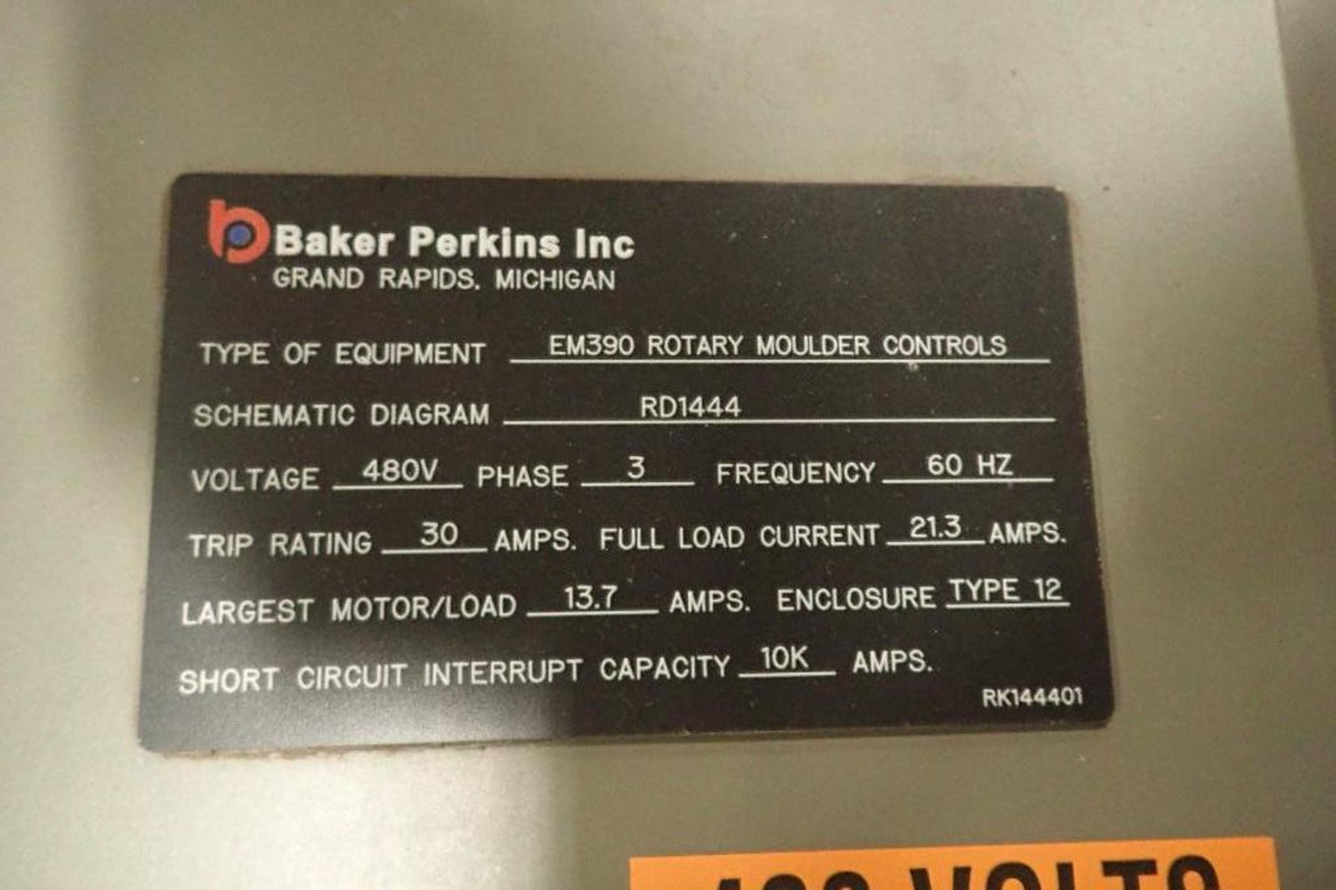 Baker Perkins EM390 rotary moulder, SN 0140-39-1-JC07017, 40.5 in. wide, has compression roller, no - Image 14 of 15