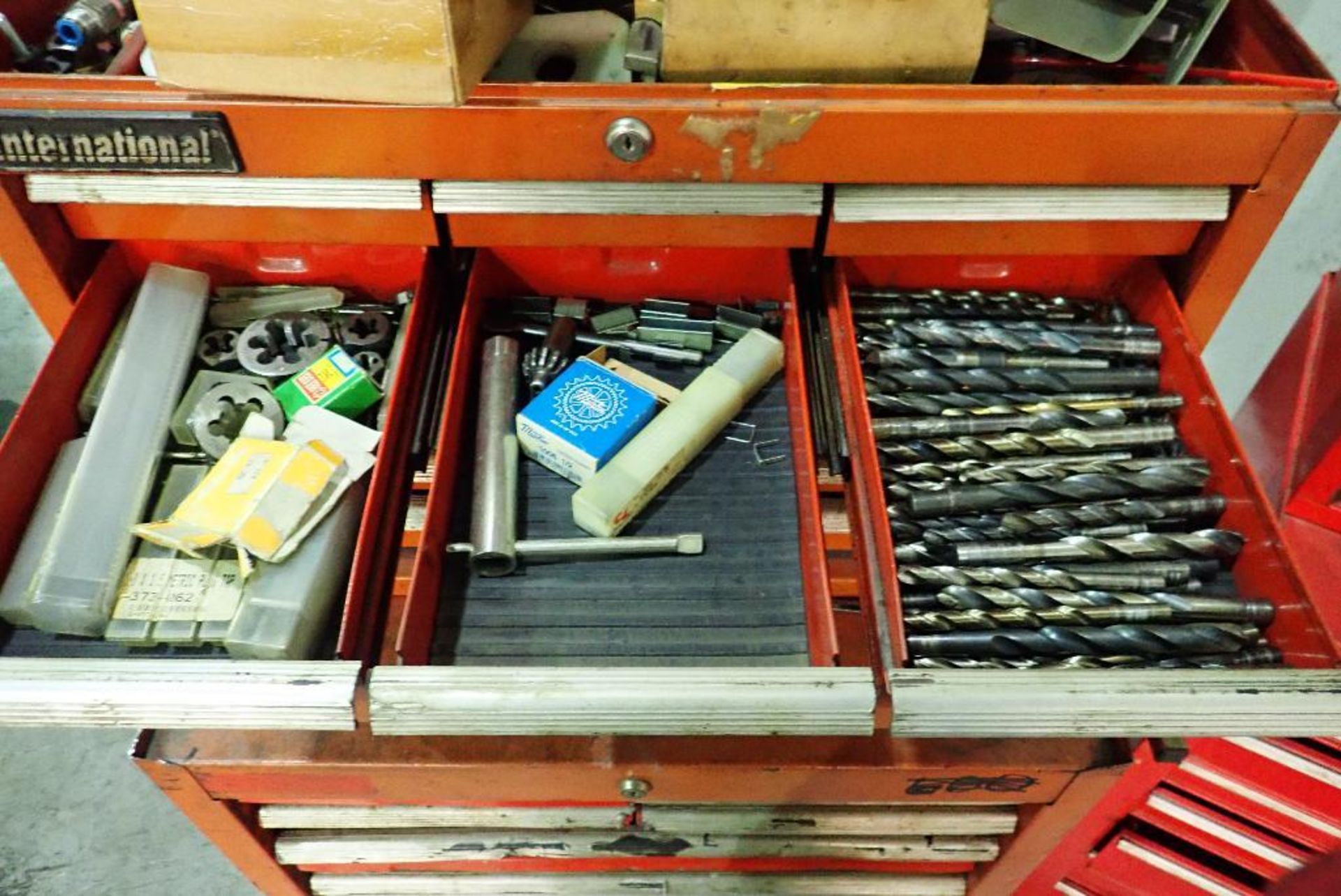 (2) tool chests with contents, wrenches, sockets, drill bits screw drivers, air tools, hammers, plie - Image 19 of 31