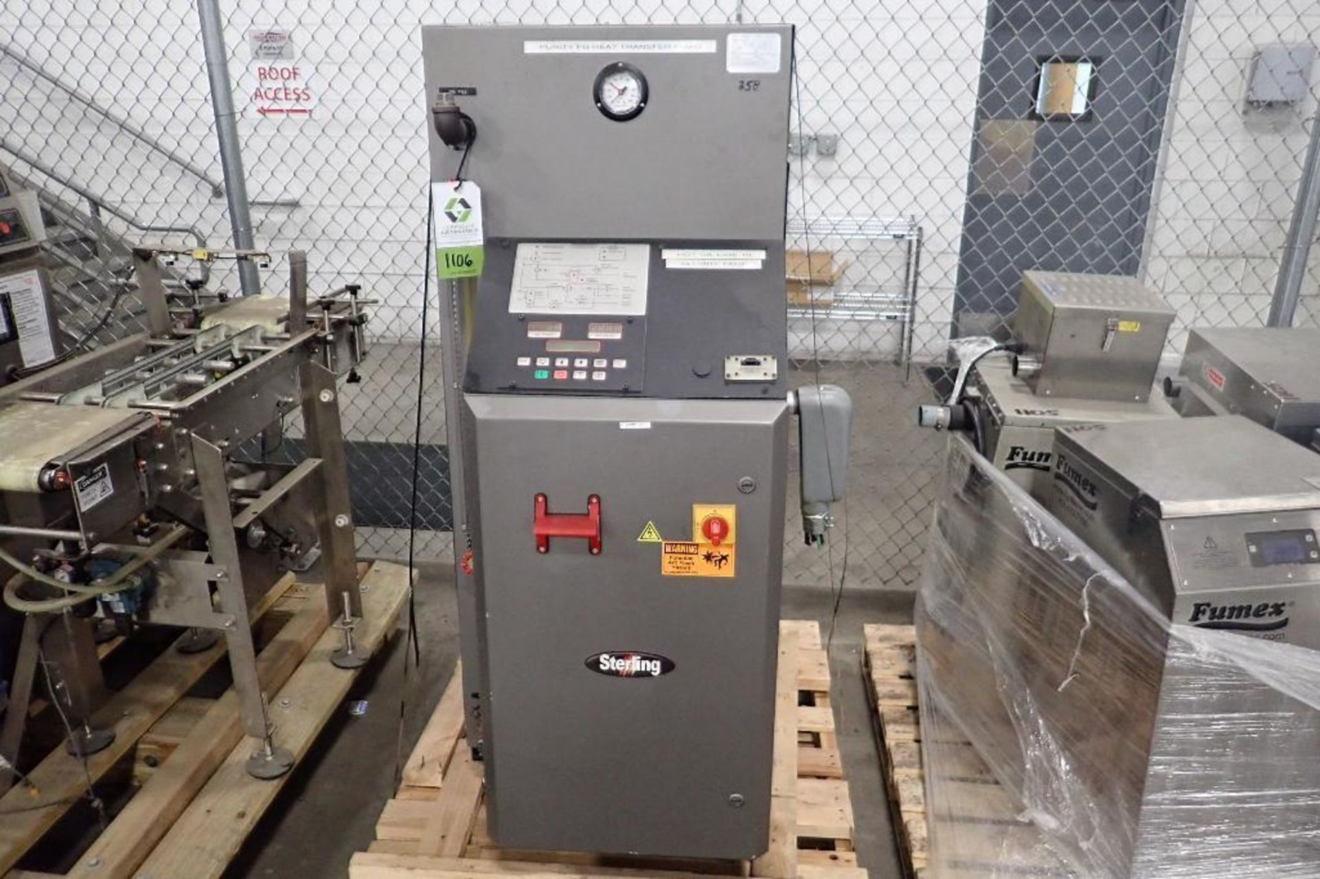 Sterling oil heater, Model M2B2016-UO, SN 39E0344, 150 psi max pressure. **Rigging Fee: $50** (Locat