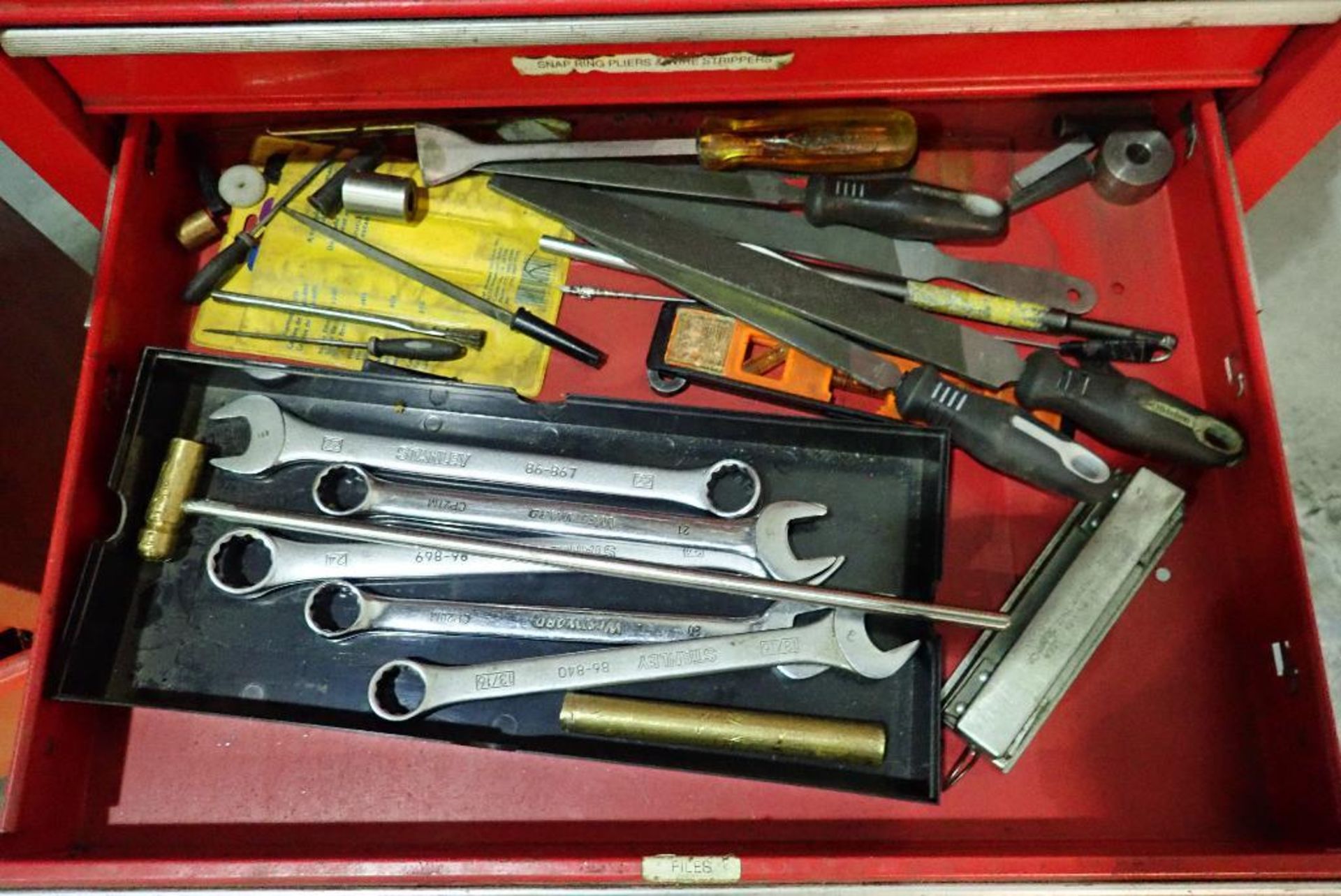 (2) tool chests with contents, wrenches, sockets, drill bits screw drivers, air tools, hammers, plie - Image 11 of 31