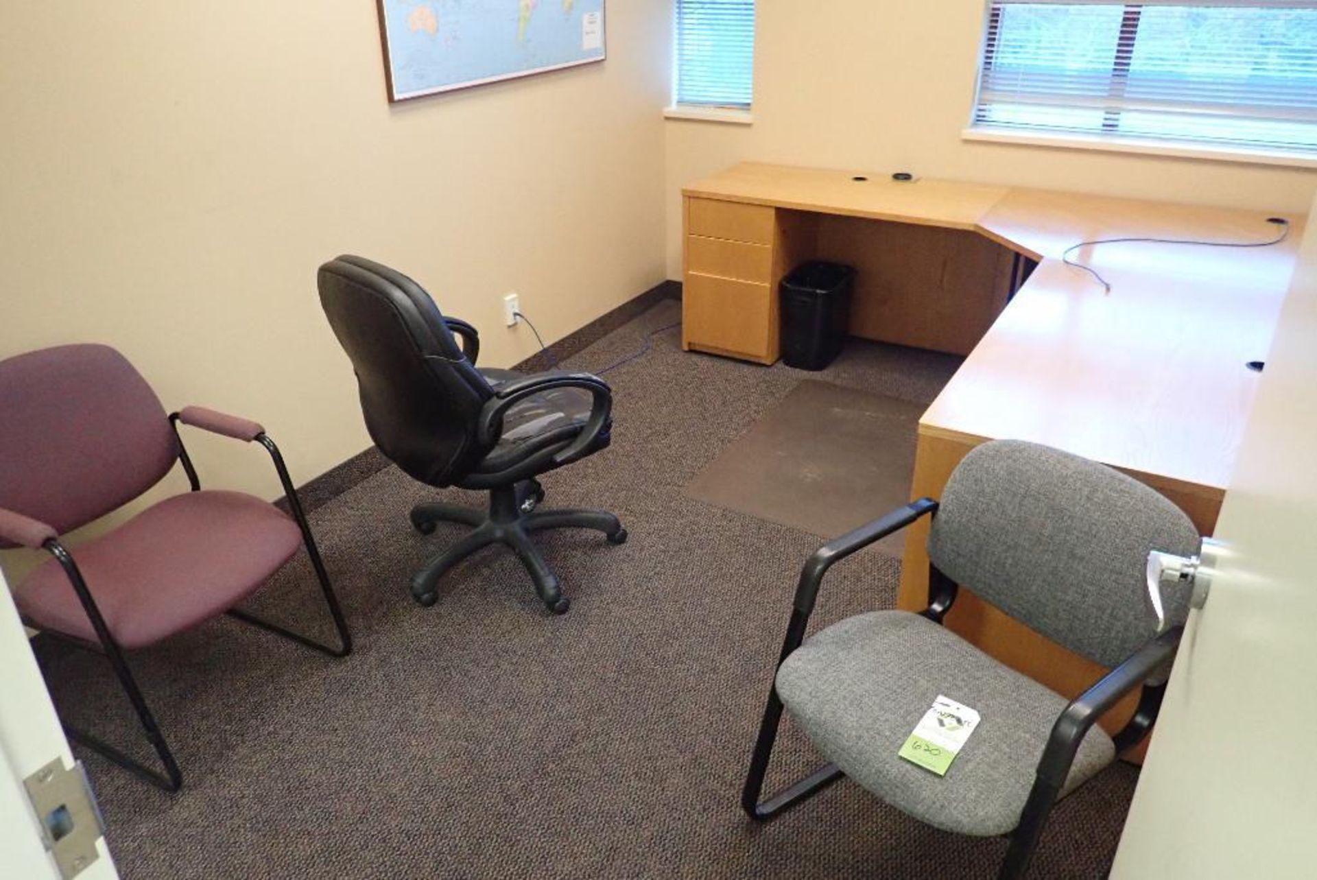 Contents of office, desk, chairs, map. **Rigging Fee: $100** (Located in Delta, BC Canada.)