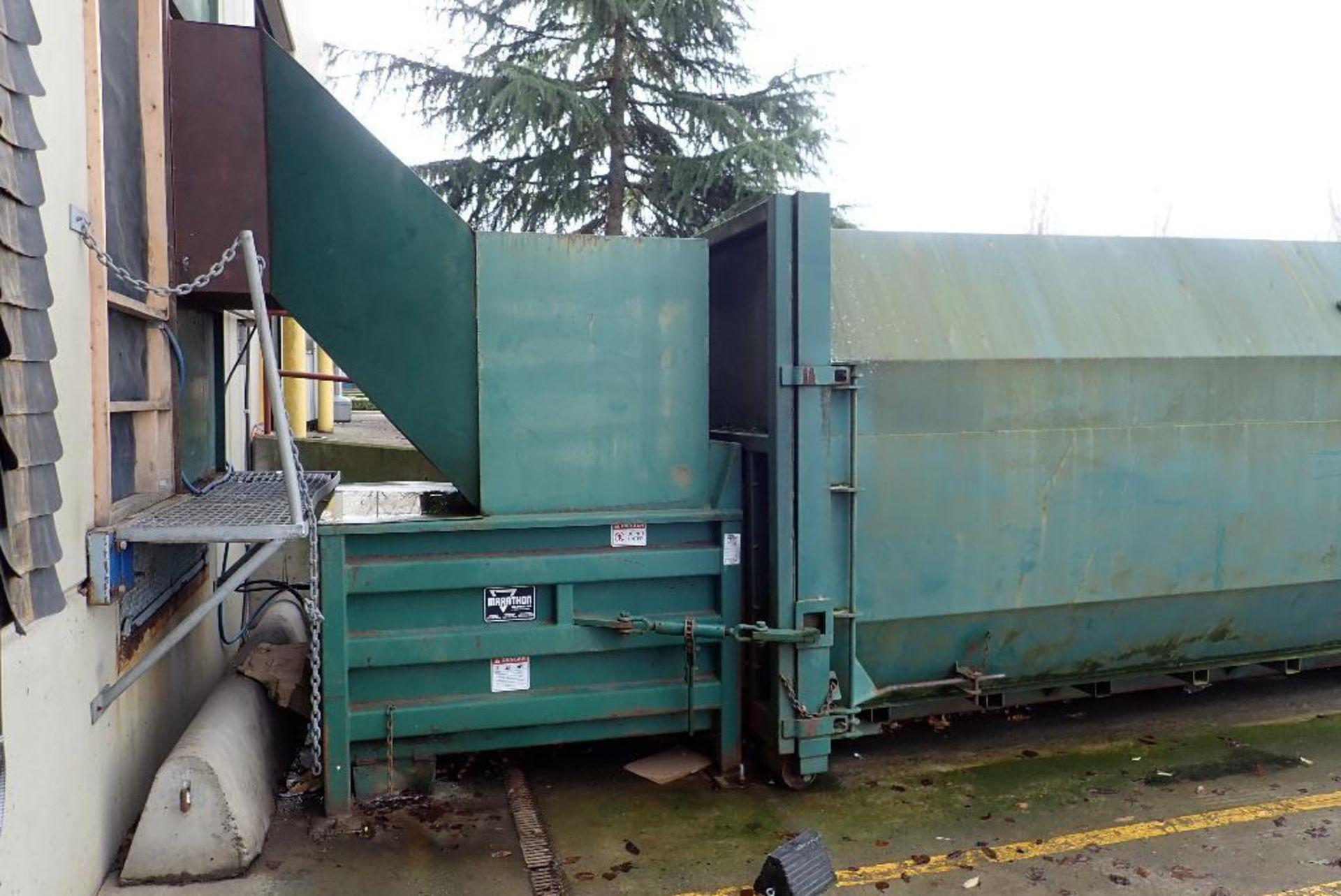 2002 Marathon compactor, Model TC-220-T/HD, SN 401690 0B, cardboard compactor with 40 yard roll off - Image 5 of 9