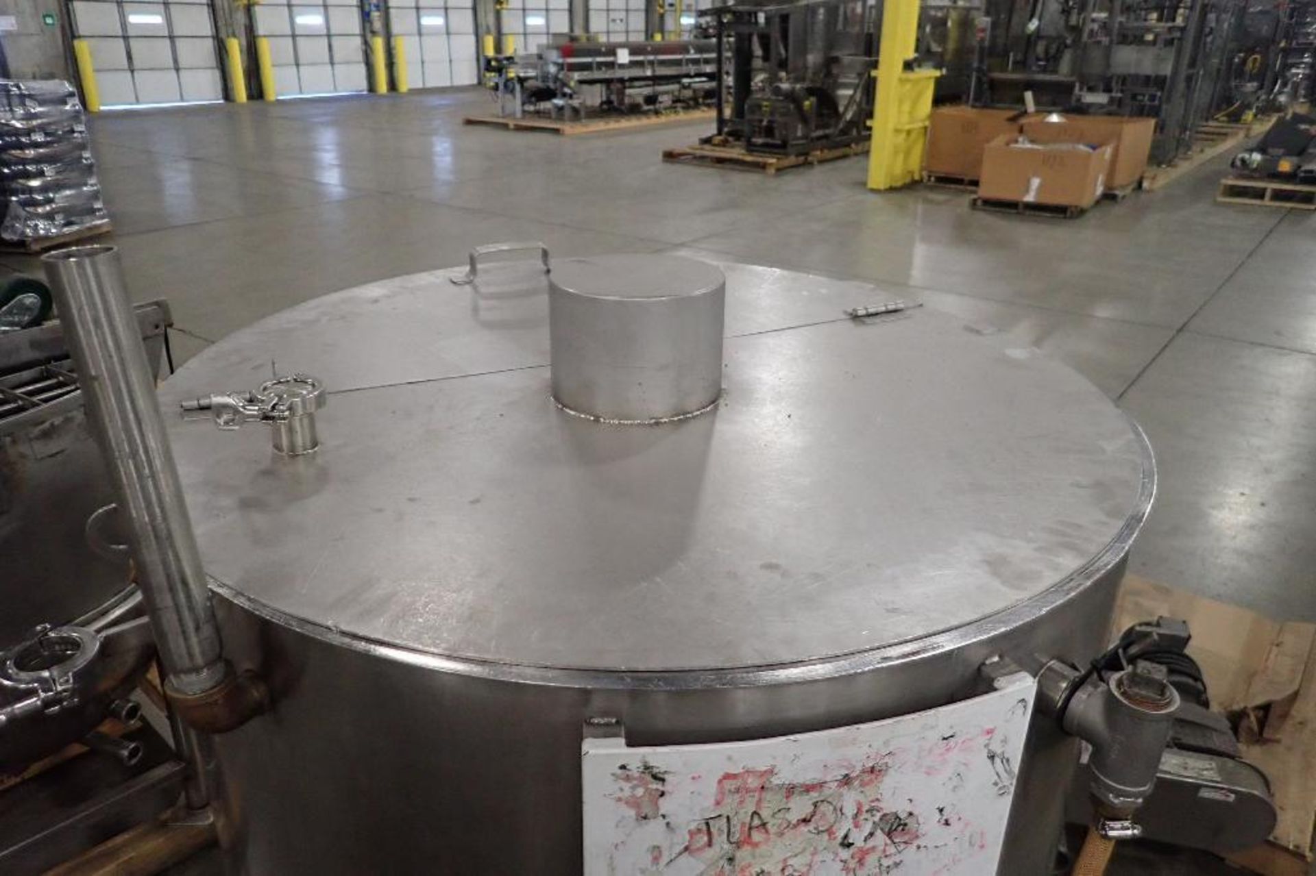 2004 Savage SS jacketed chocolate melt tank, Model 0974-60, SN 159, water jacket, 35 in. dia x 39 in - Image 13 of 13