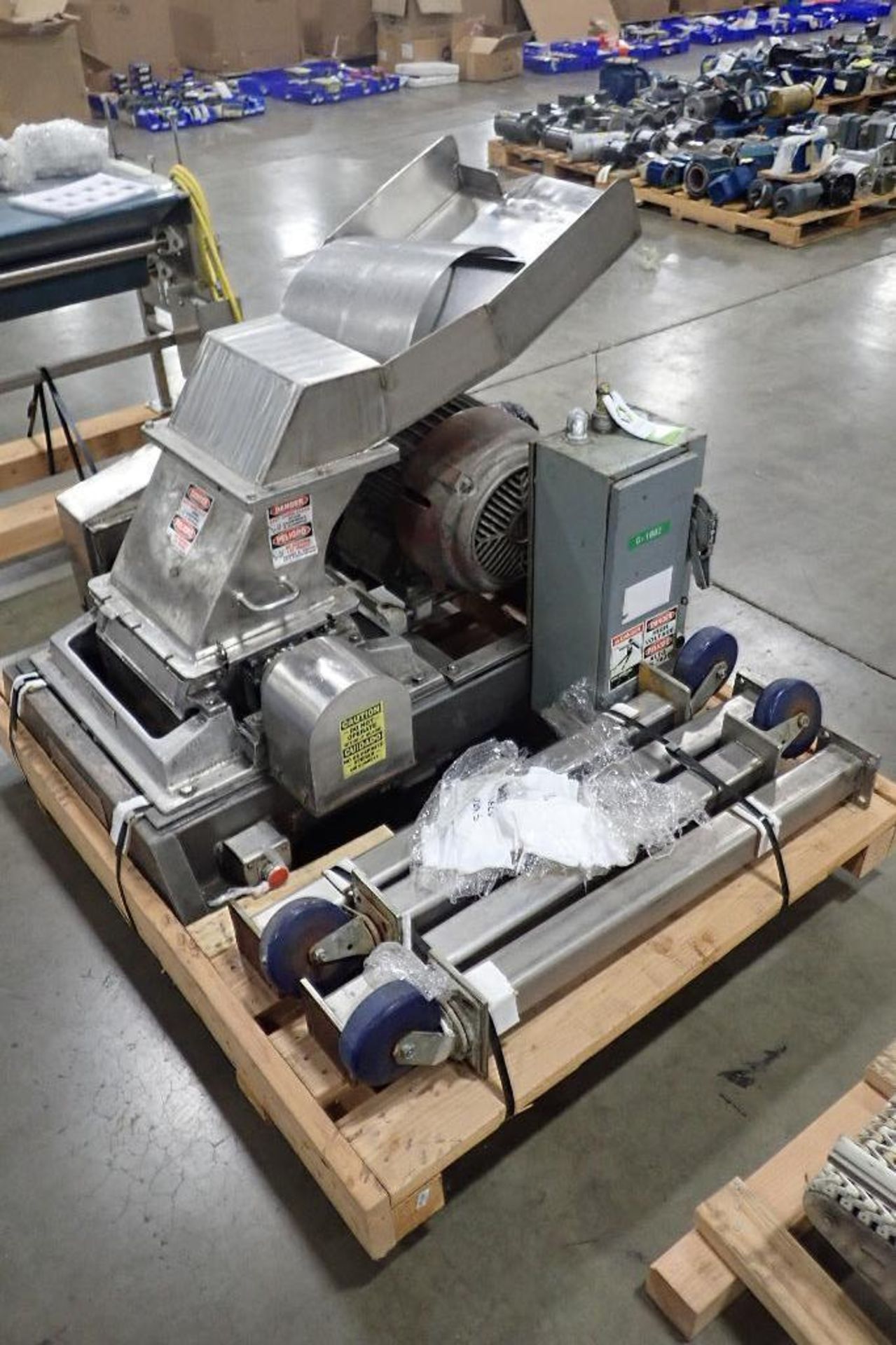 Fitzmill grinder, Model D, comminuting machine, 20 hp, with legs/wheels. **Rigging Fee: $50** (Locat