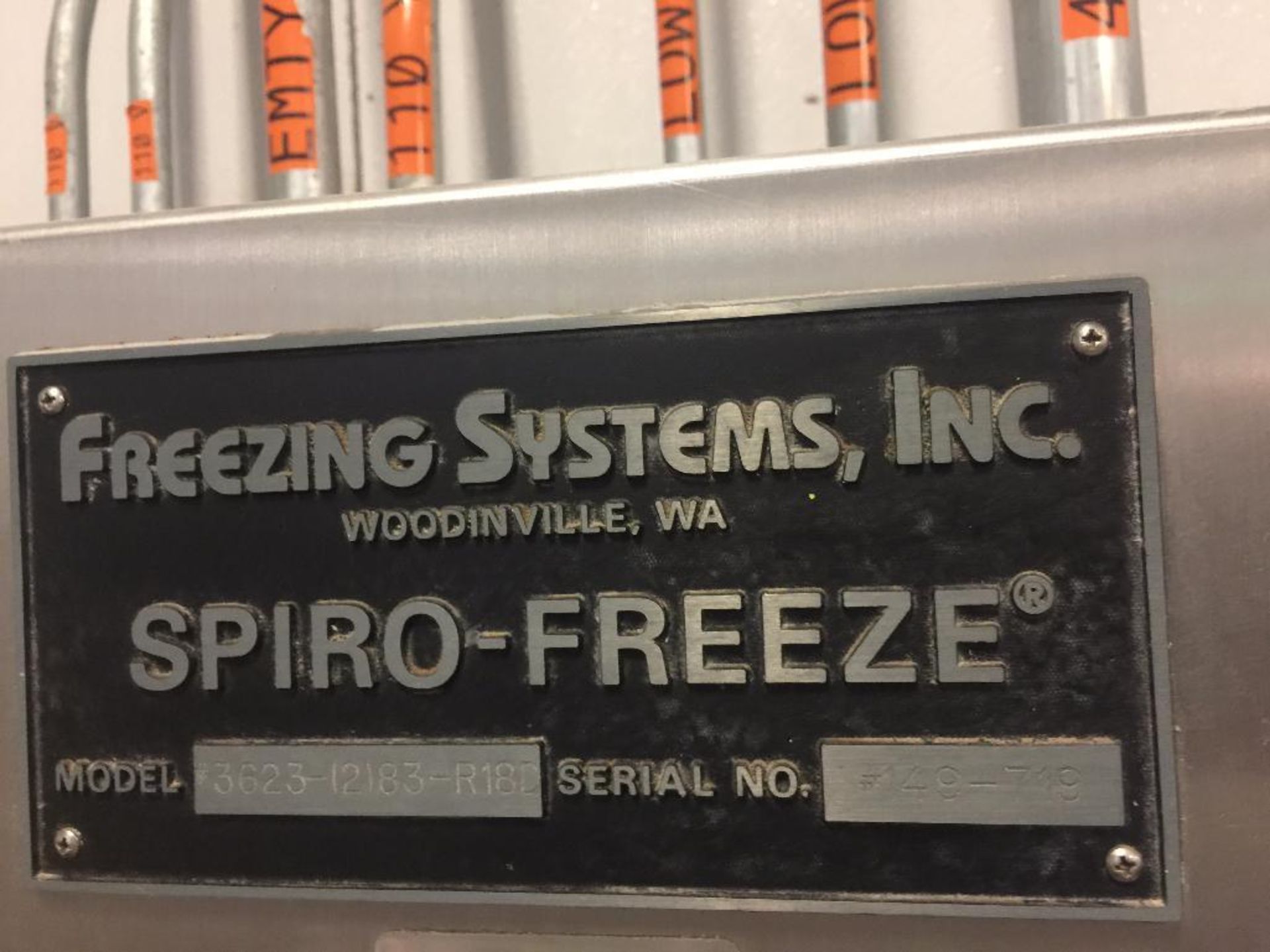 SpiroFreeze sprial freezer, model 3623-12183-R18D, s/n 149-718, 36 in. wide belt, 6 in. clearance, 1 - Image 4 of 27