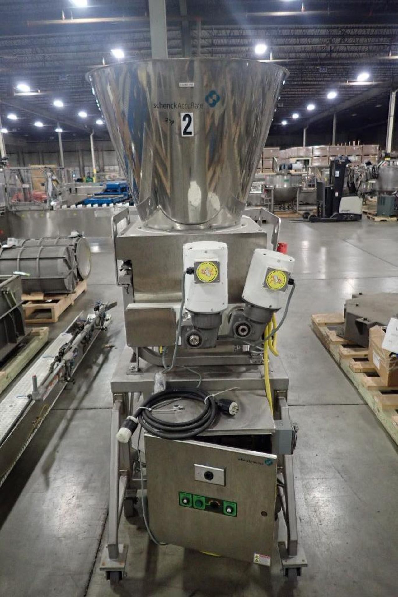 2009 Schenck Accurate SS ingredient feeder, Type MODMG-SC-2A, SN 134382-18A-MECCM, on load cells, SS - Image 3 of 12