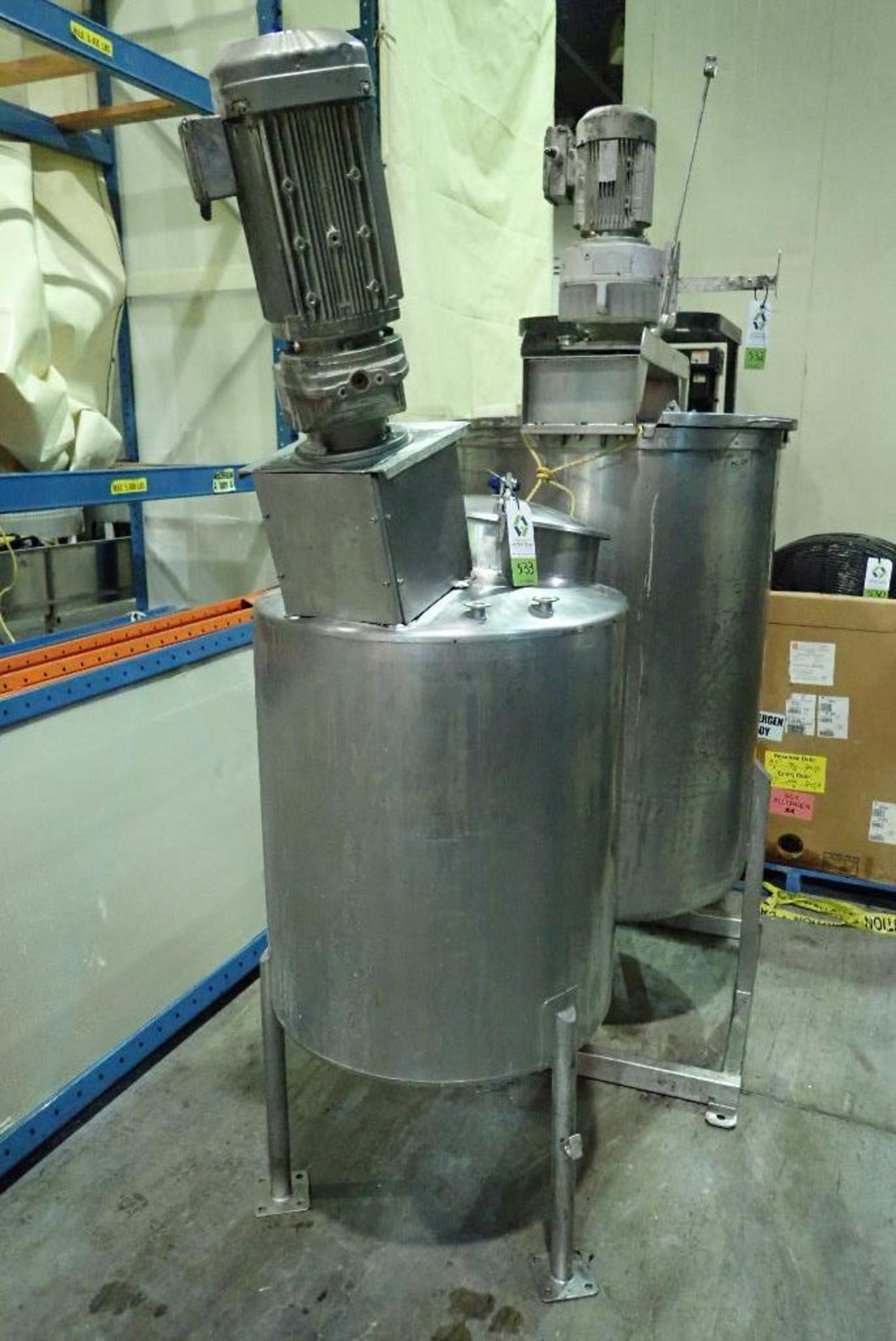 Highland SS batter mixer/high speed agitation, SN 62994, 32 dia. X 36 in. tall, dome bottom, 2 in. c