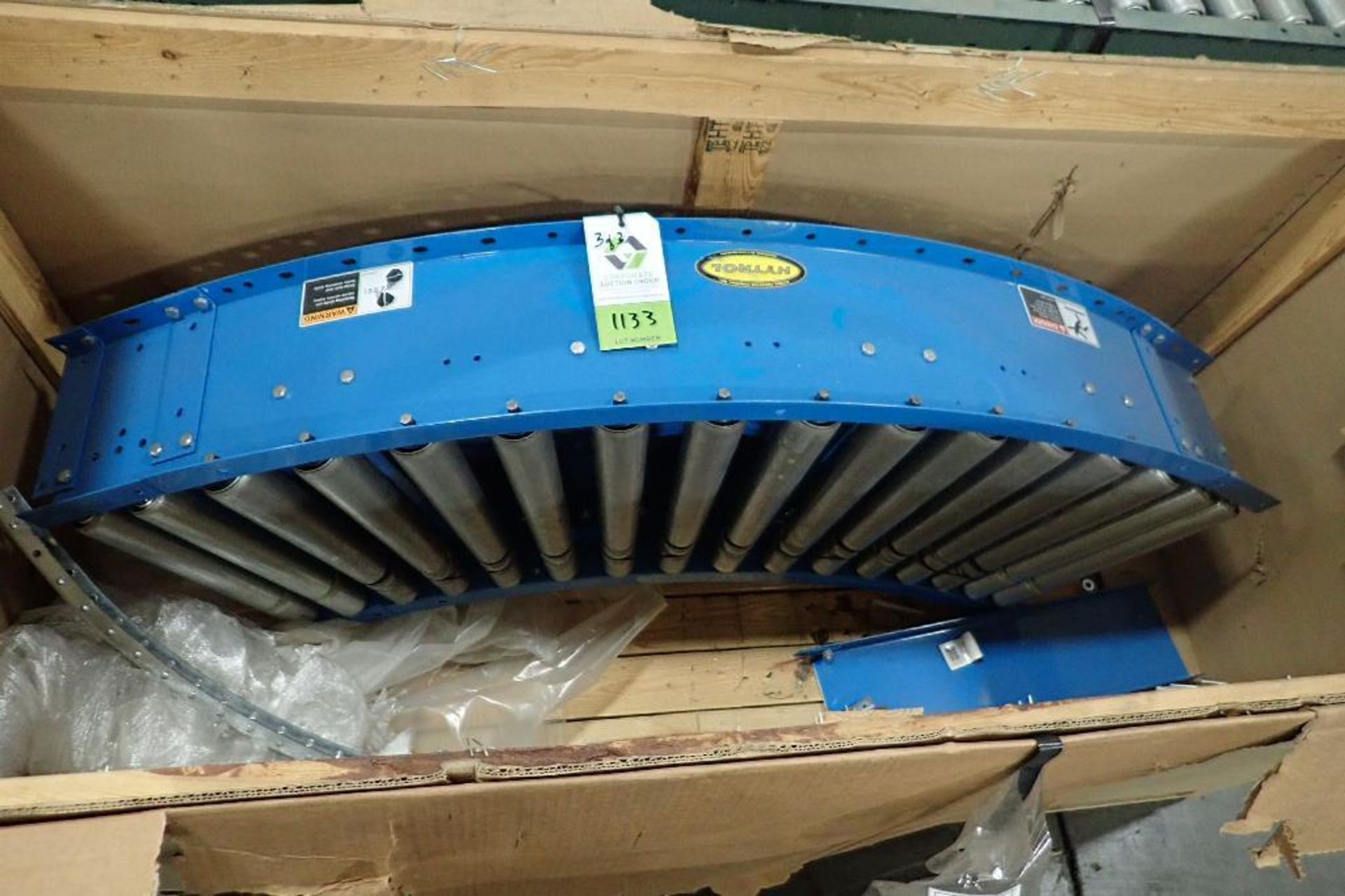Hytrol 45 degree conveyors, 15 in. wide, 2 motors and drives (3 skids). **Rigging Fee: $200** (Locat - Image 5 of 8