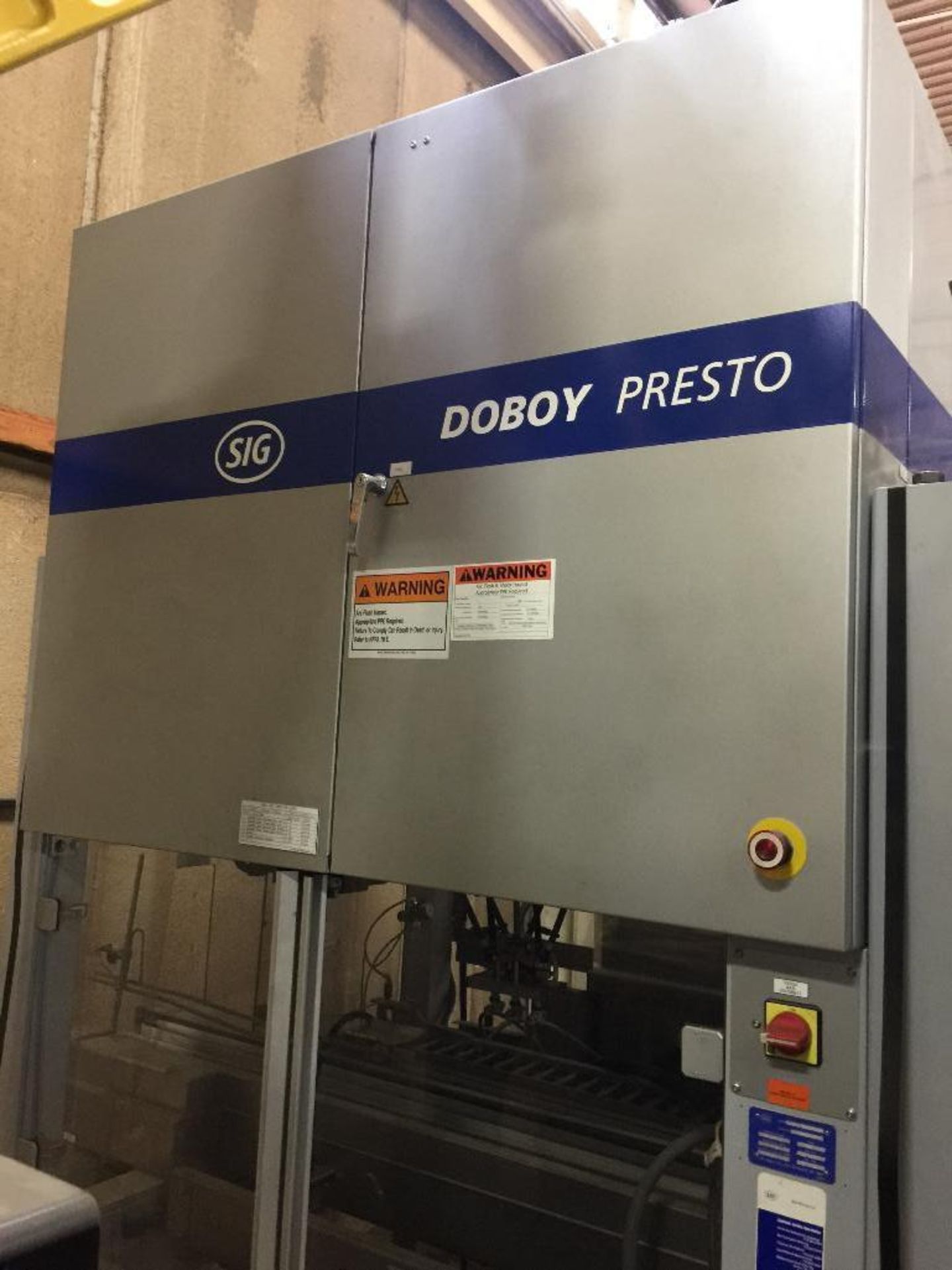 Doboy pick and place robot, Model Presto Top Loader, SN 03-24568 with vacuum pump.. **Rigging Fee: $