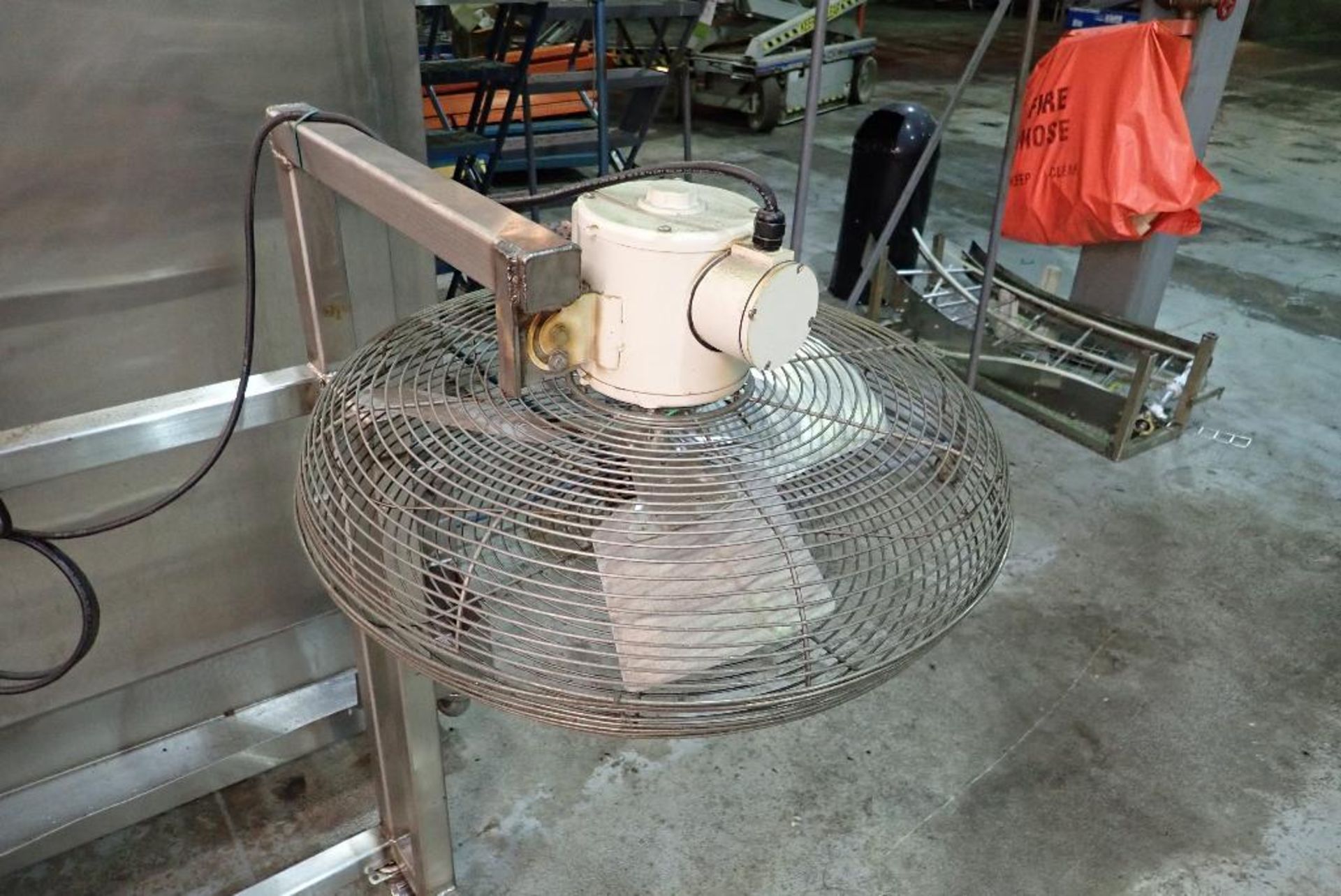 (2) SS ambient cooling fans, 38 in. tall clearance, SS frames, on casters. **Rigging Fee: $50** (Loc - Image 4 of 7