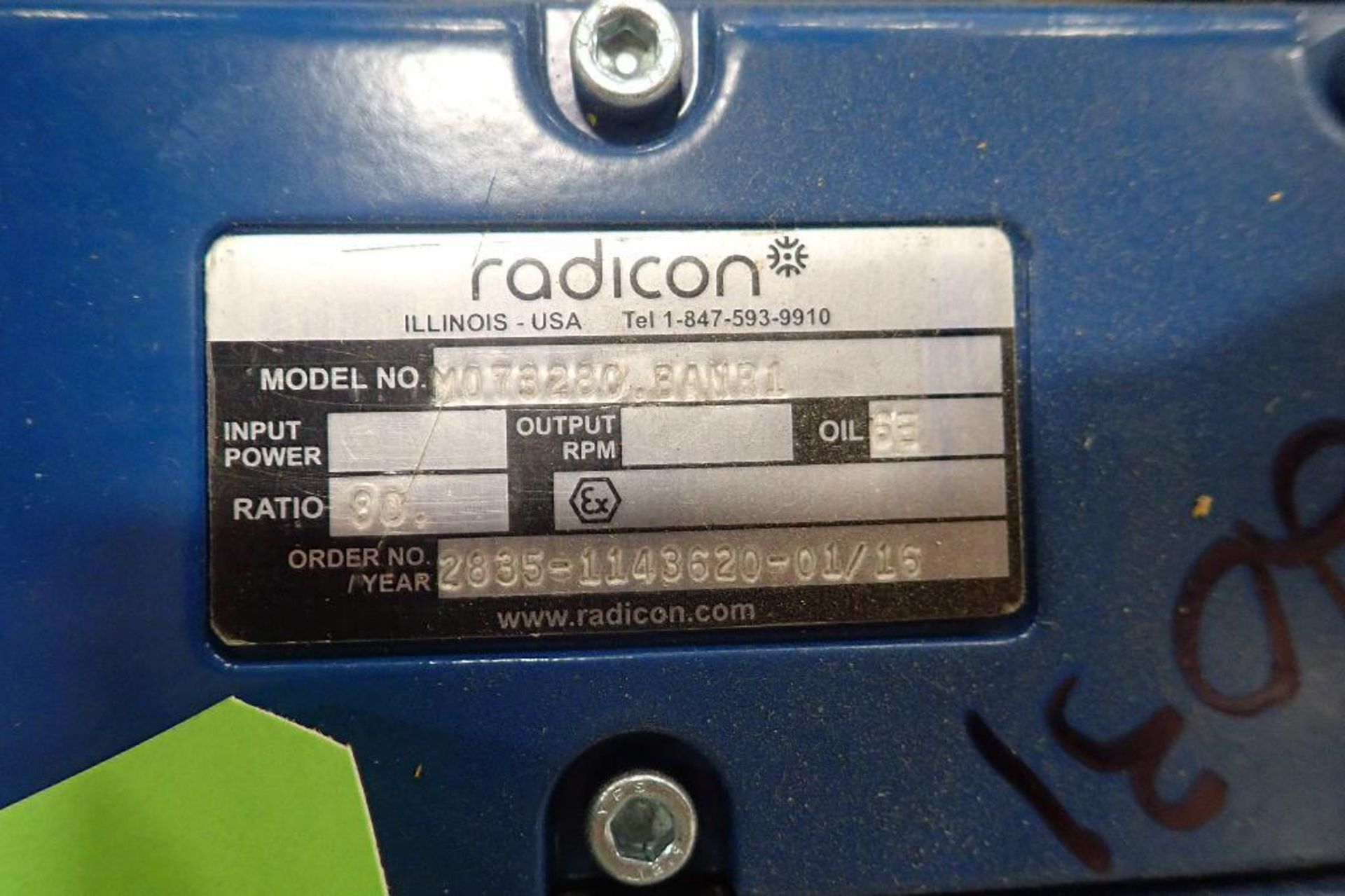 (3) New Radicon gearboxes. (See photos for additional specs). **Rigging Fee: $25** (Located in Eagan - Image 9 of 9