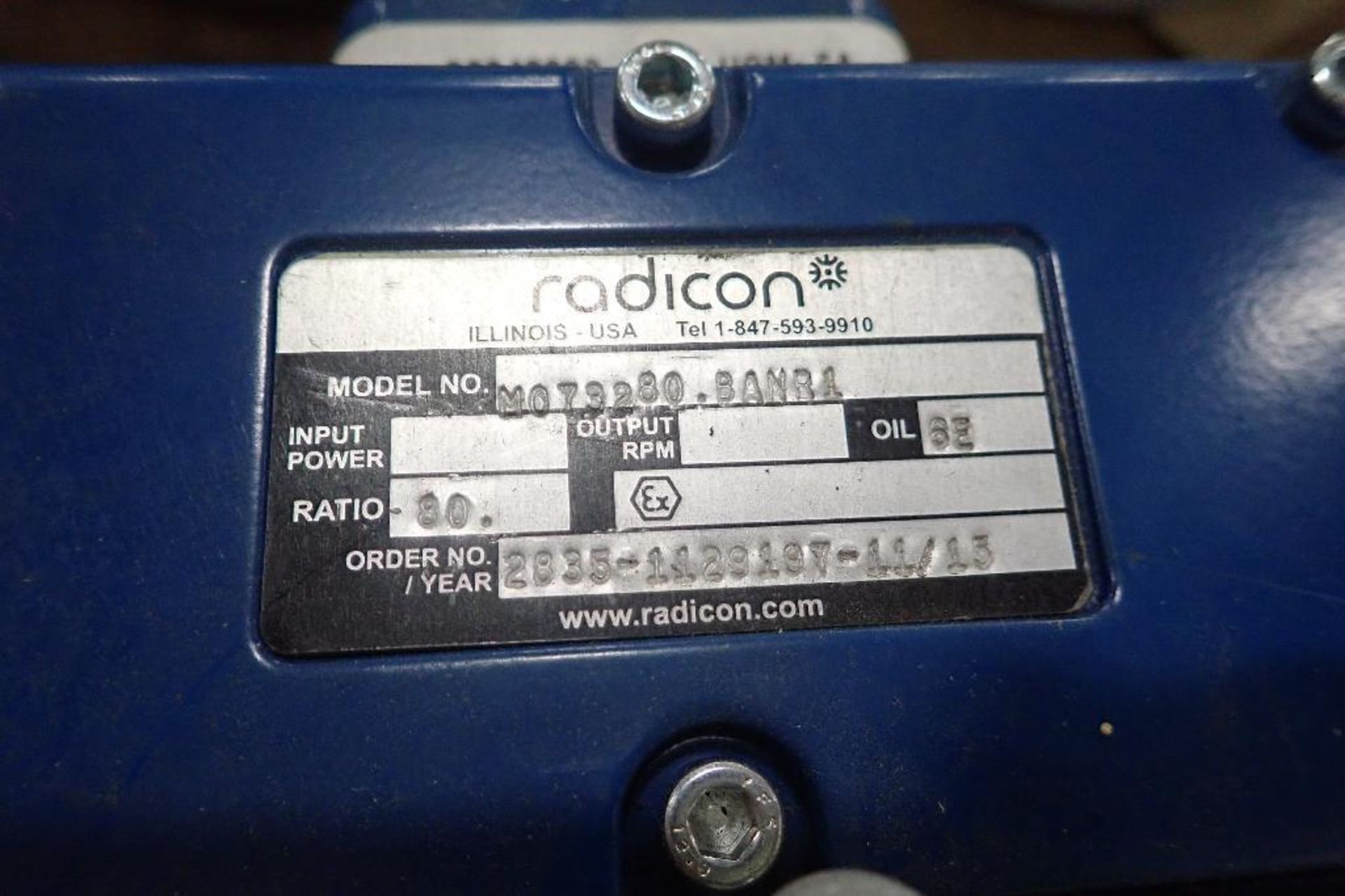 (3) New Radicon gearboxes. (See photos for additional specs). **Rigging Fee: $25** (Located in Eagan - Image 7 of 9