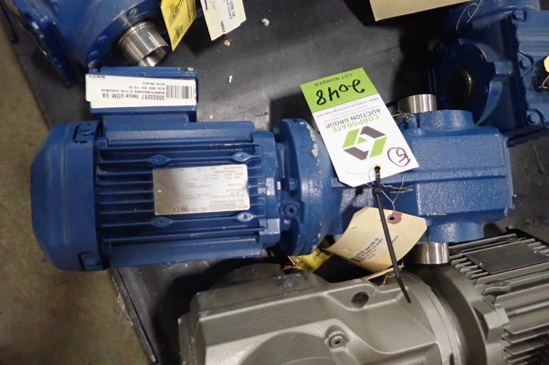 (5) SEW electric motors and gearboxes, 0.75 hp to 1.5 hp. (See photos for additional specs). **Riggi - Image 7 of 27