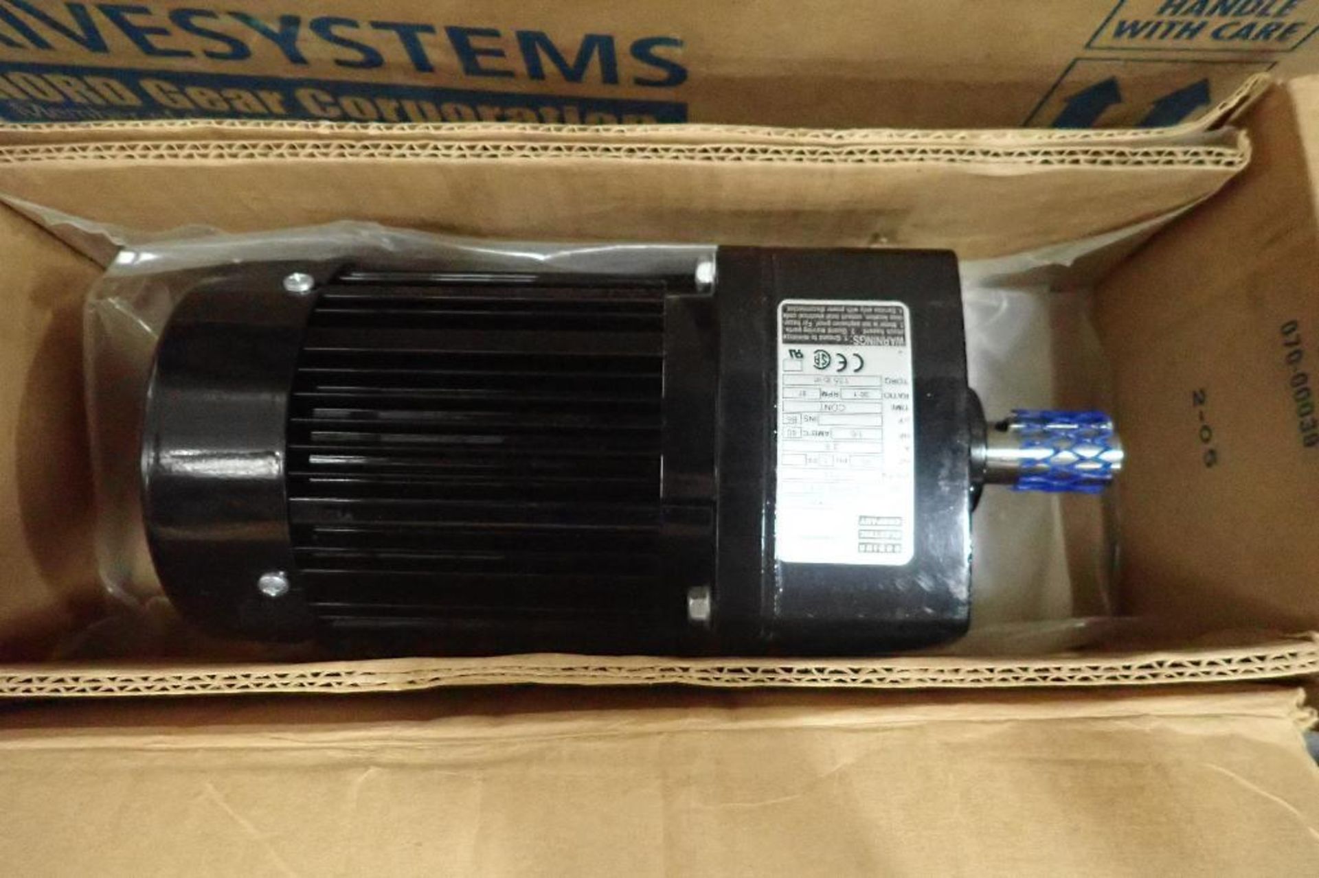 New Bodine 1/6 hp paralell shaft electric motor. (See photos for additional specs). **Rigging Fee: $