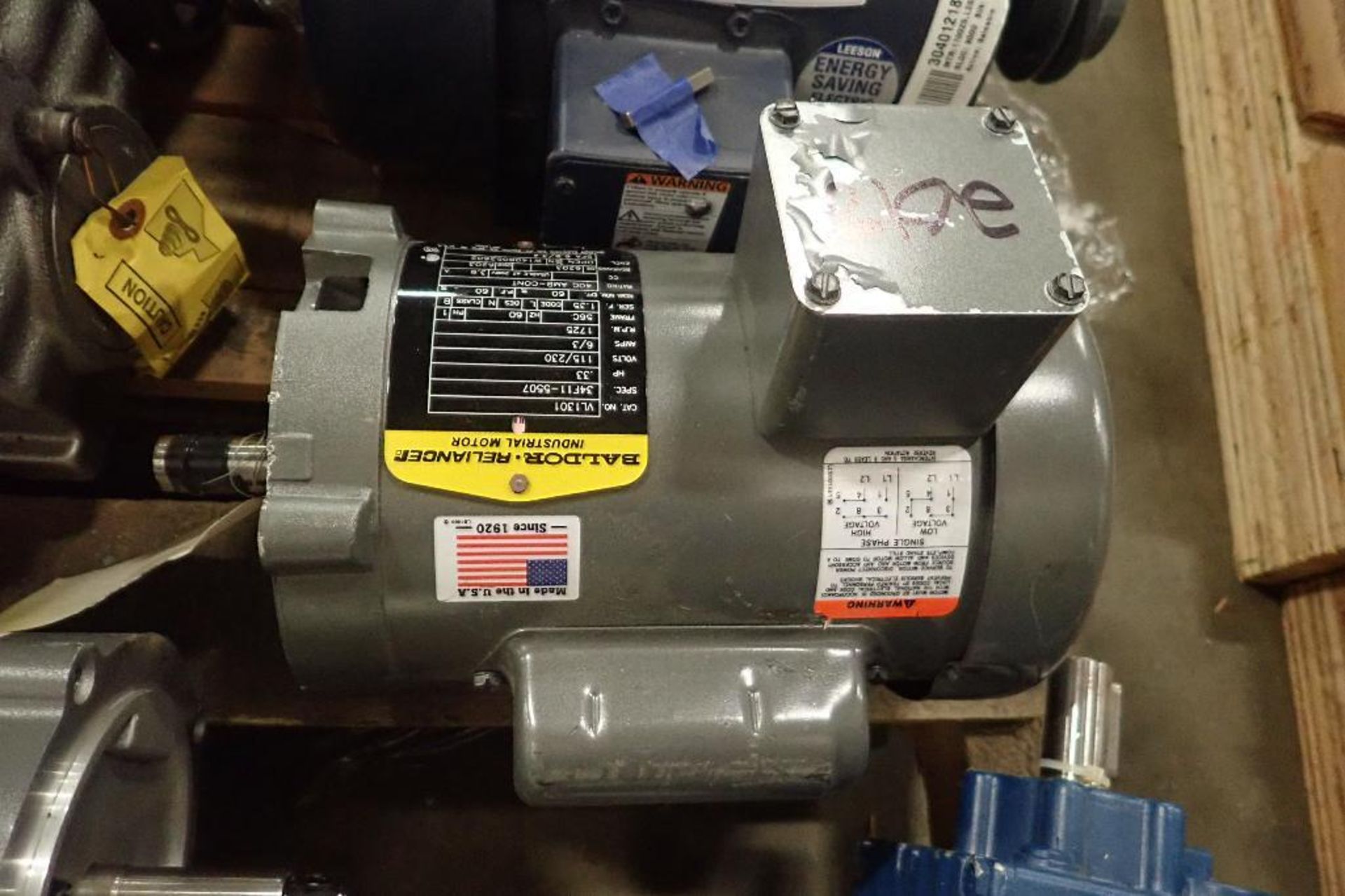 (13) assotred electric motors and gearboxes, 1/4 hp to 3 hp. (See photos for additional specs). **Ri - Image 20 of 32