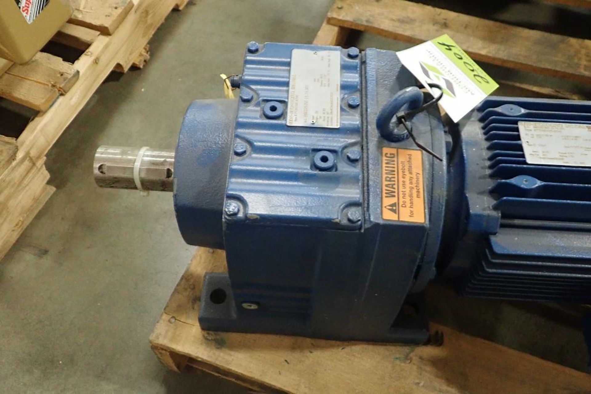 SEW 3 hp electric motor and gearbox. (See photos for additional specs). **Rigging Fee: $25** (Locate - Image 4 of 7