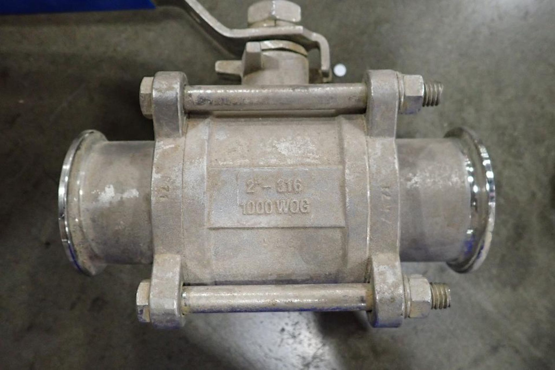 SS 1.5 in. 3-way ball valve, 2 in. SS ball valve (LOT). (See photos for additional specs). **Rigging - Image 5 of 5