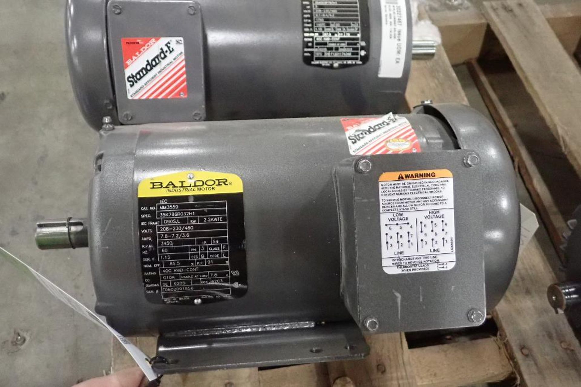 Pallet of Baldor electric motors. (See photos for additional specs). **Rigging Fee: $25** (Located i - Image 5 of 30