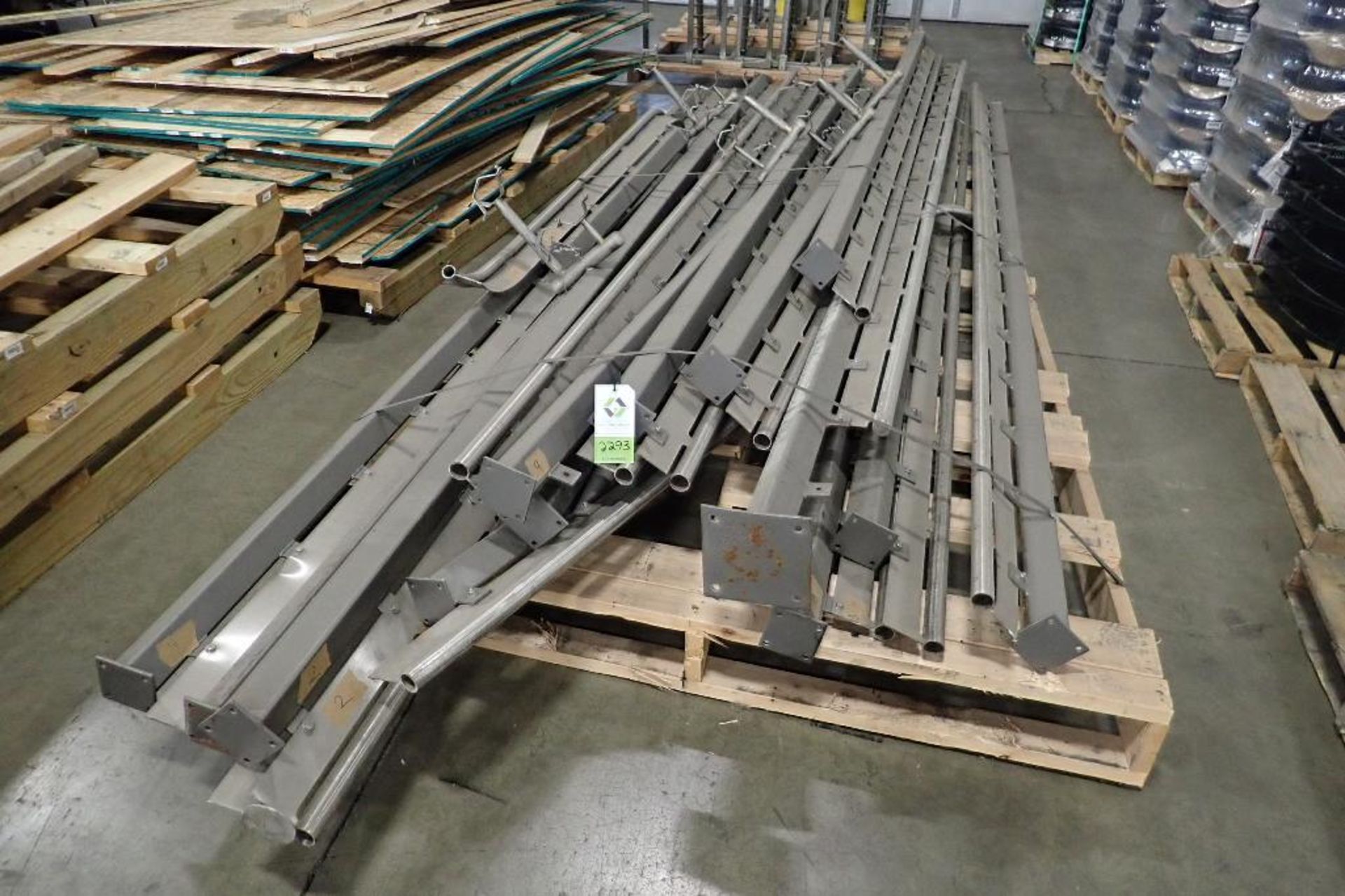 Skid of assorted mild steel mezzanine legs. (See photos for additional specs). **Rigging Fee: $125** - Image 4 of 4