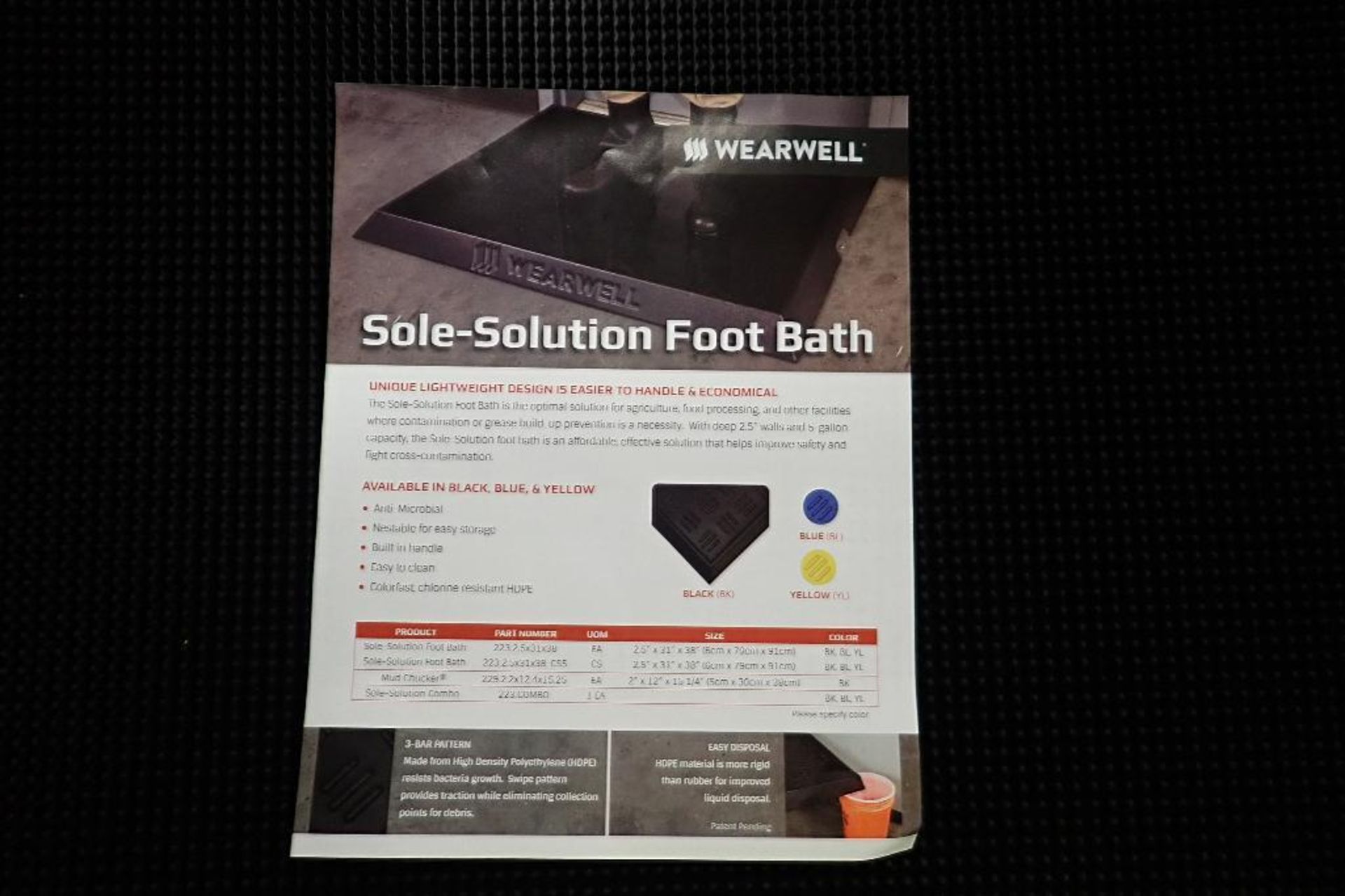 (13) Wearwell tall wall sanitizing foot mats, 32 in long x 22 1/2 in wide.. (See photos for addition - Image 3 of 4