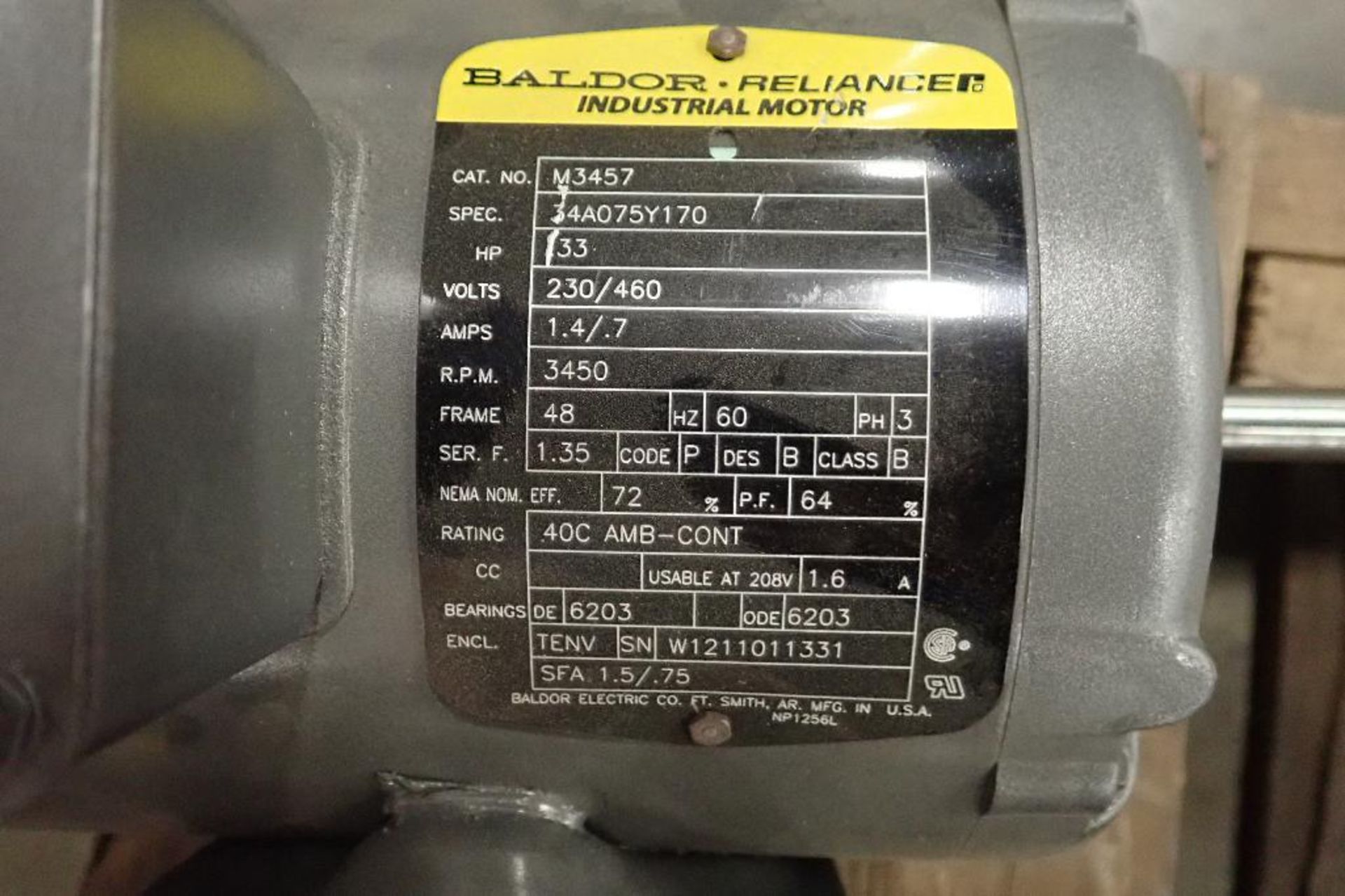 Pallet of Baldor electric motors. (See photos for additional specs). **Rigging Fee: $25** (Located i - Image 21 of 30