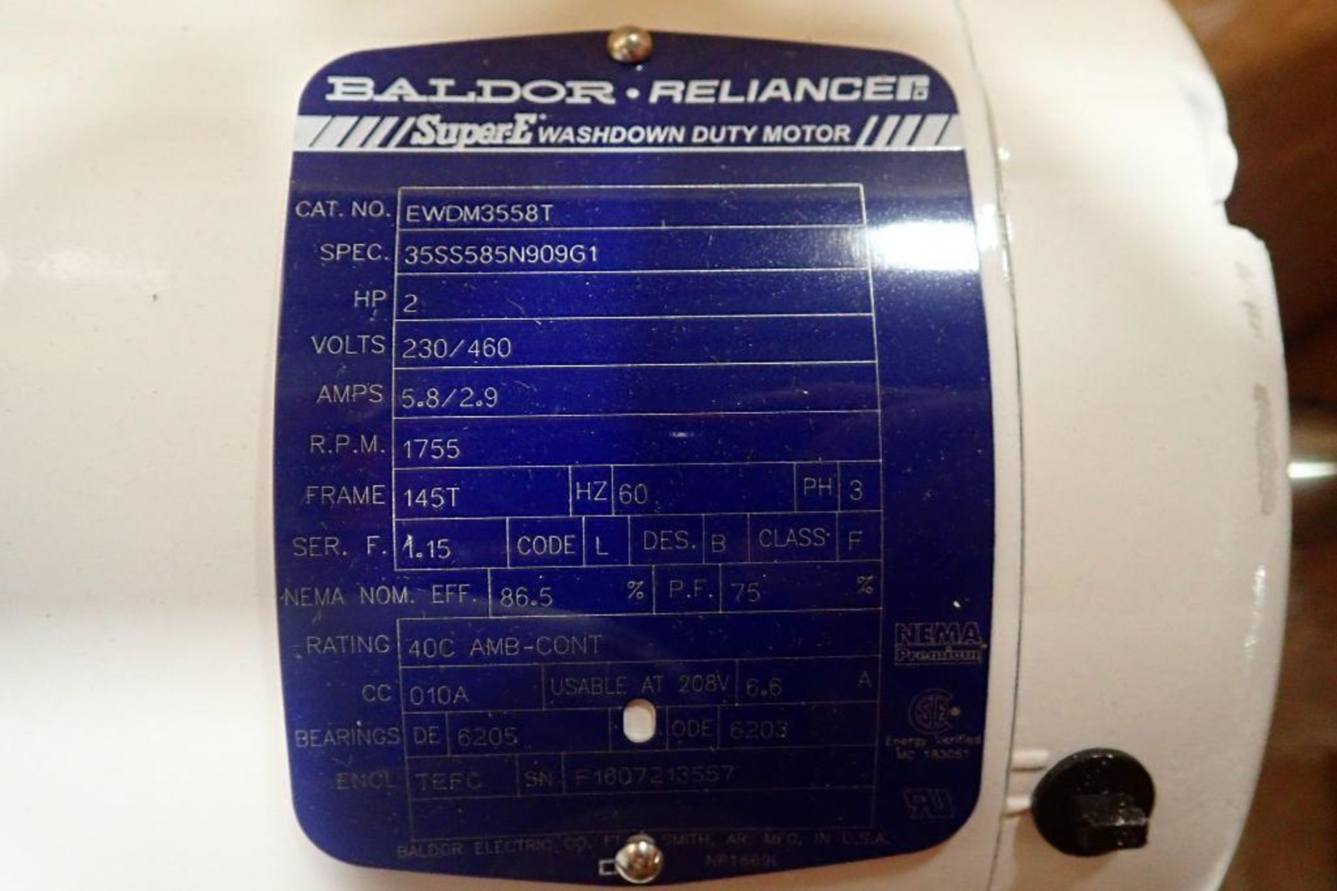 New Baldor 2 hp electric motor. (See photos for additional specs). **Rigging Fee: $25** (Located in - Image 3 of 5