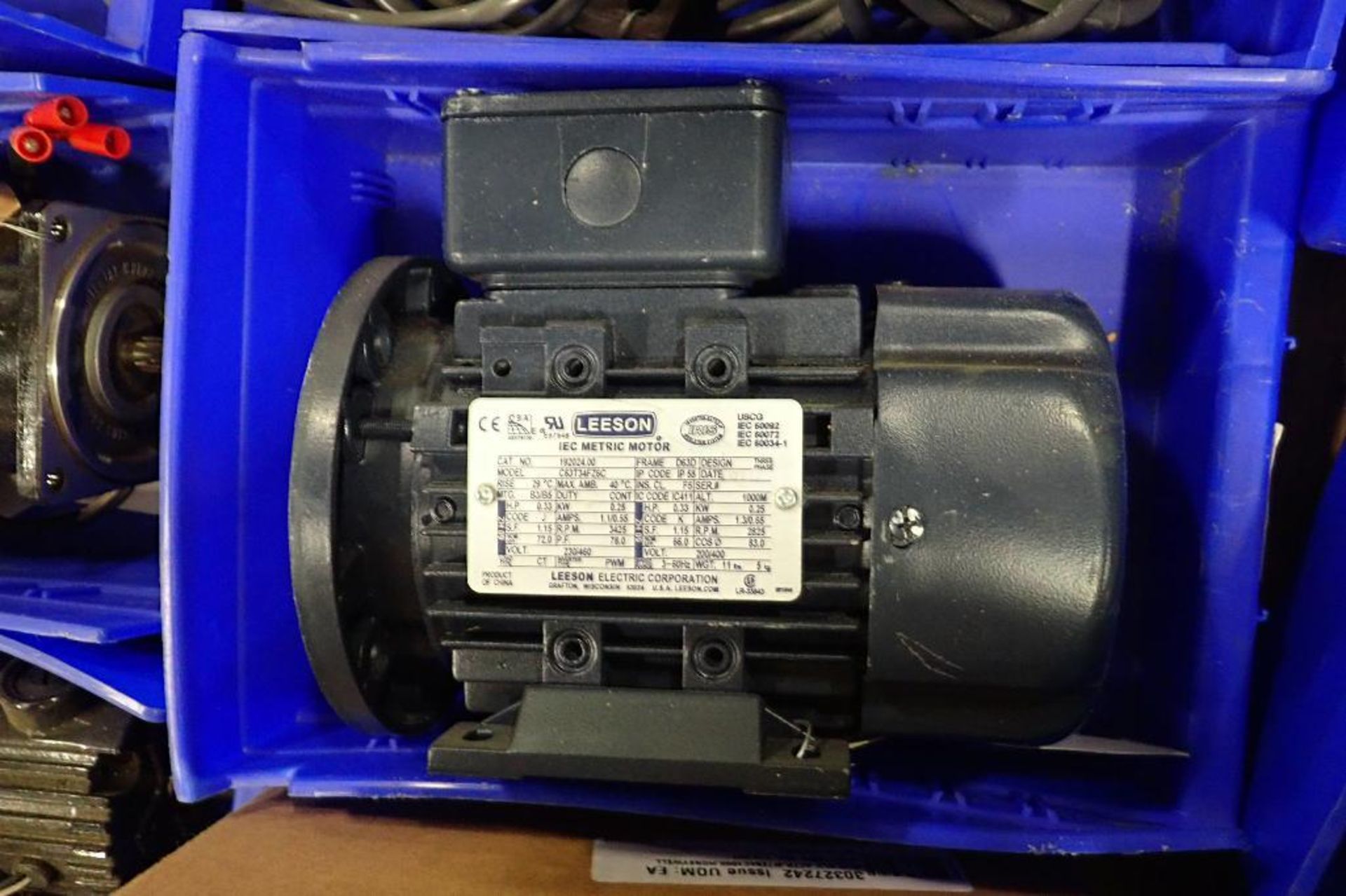 Pallet of electric motors and gearbox's. (See photos for additional specs). **Rigging Fee: $25** (Lo - Image 11 of 54