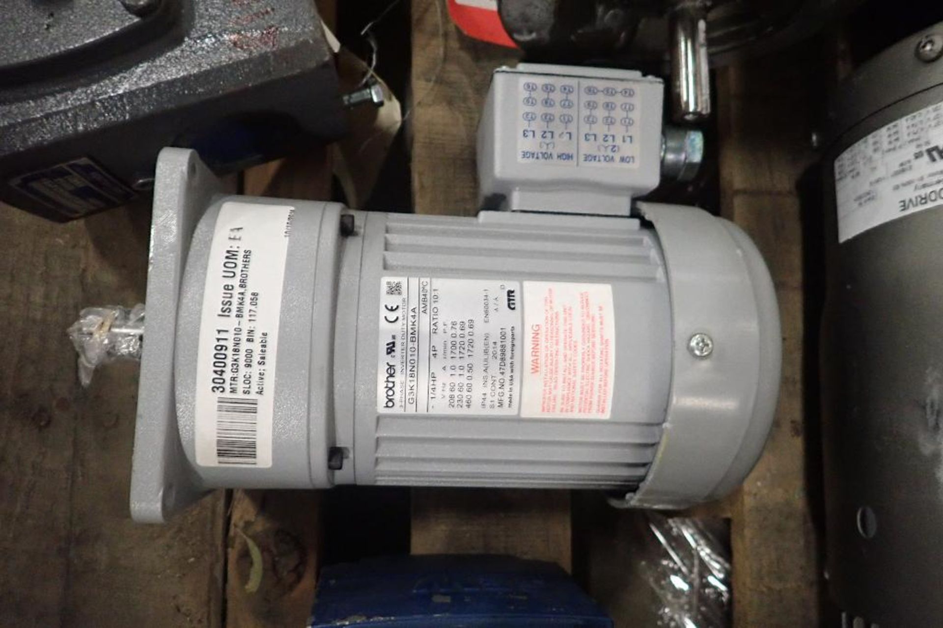 (13) assotred electric motors and gearboxes, 1/4 hp to 3 hp. (See photos for additional specs). **Ri - Image 9 of 32