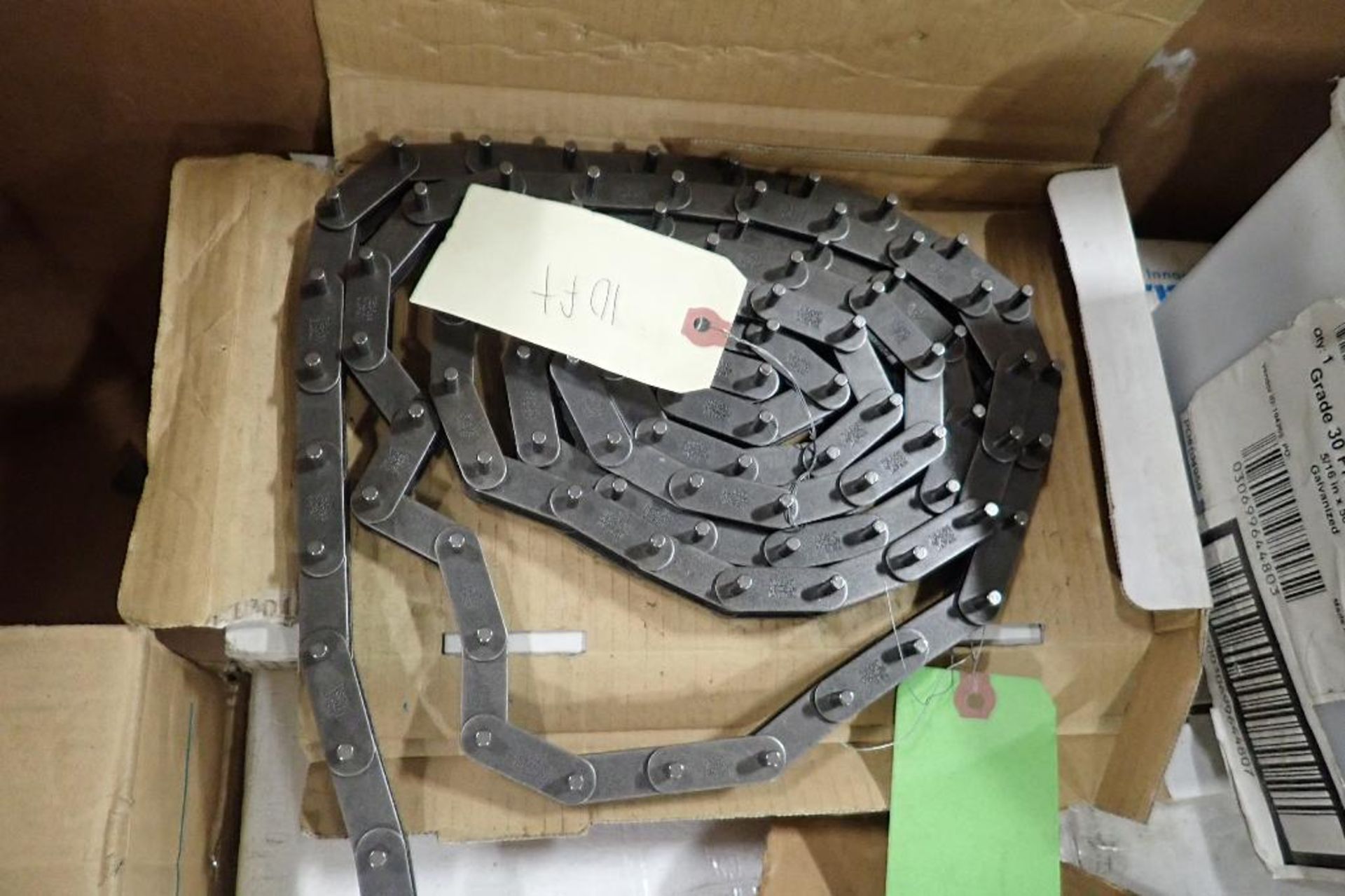 (2) Skids of parts, conveyor chain, belting, Sato printer, labeler parts, printer parts. (See photos - Image 17 of 20