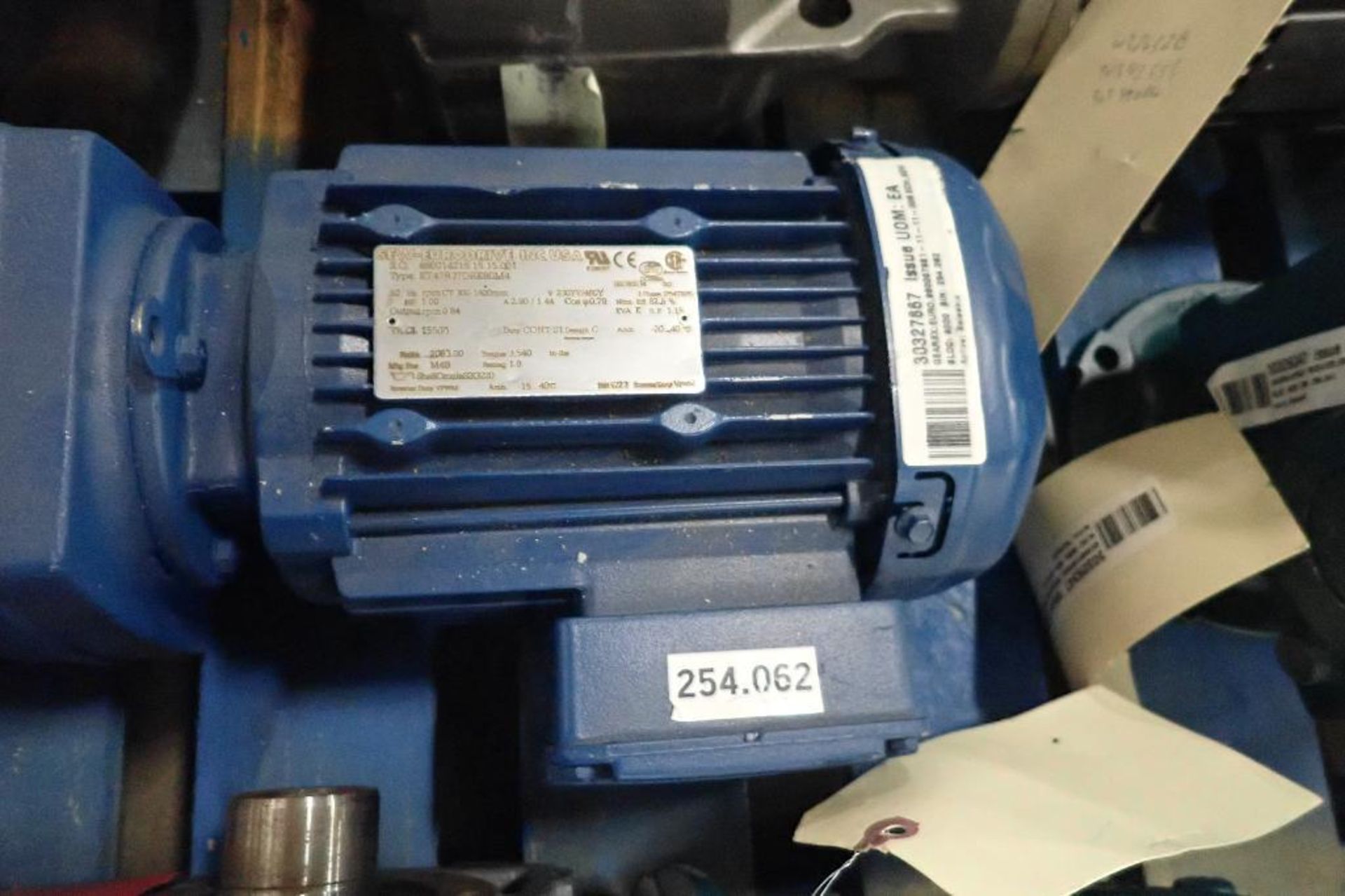 (11) assorted electric motors and gearboxes. (See photos for additional specs). **Rigging Fee: $25** - Image 11 of 44