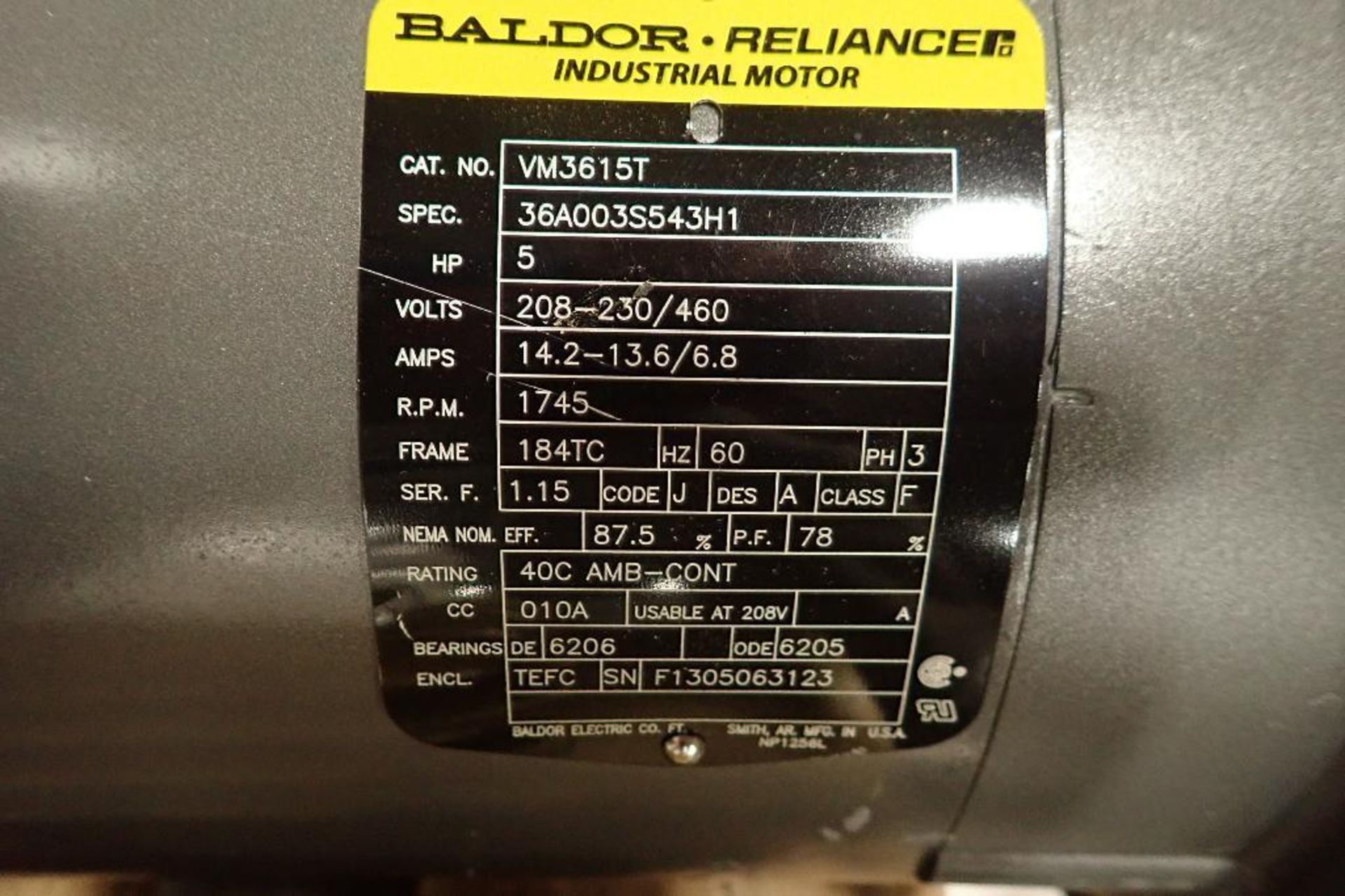 (2) Baldor 5 hp electric motors. (See photos for additional specs). **Rigging Fee: $25** (Located in - Image 6 of 6