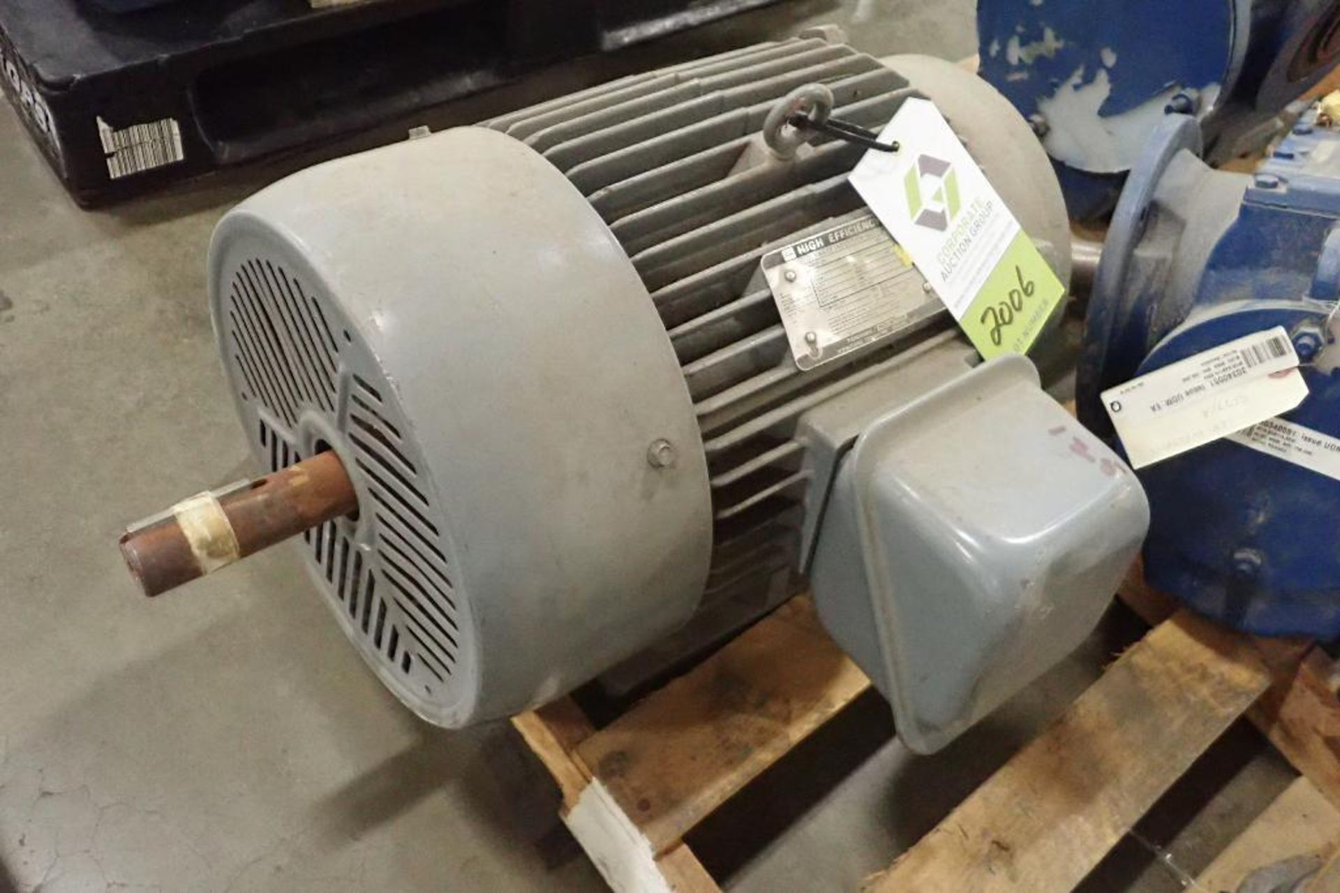 Toshiba 15 hp electric motor. (See photos for additional specs). **Rigging Fee: $25** (Located in Ea - Image 2 of 5