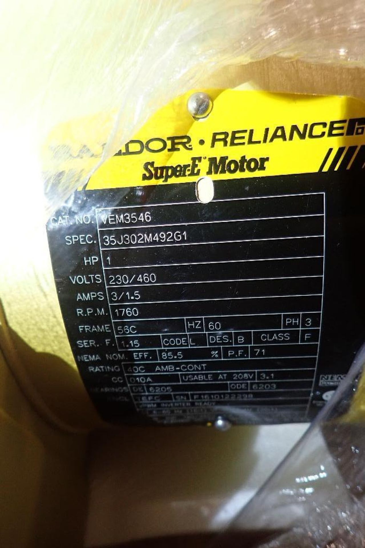(5) New Baldor electric motors, 1 hp to 3 hp. (See photos for additional specs). **Rigging Fee: $25* - Image 9 of 11