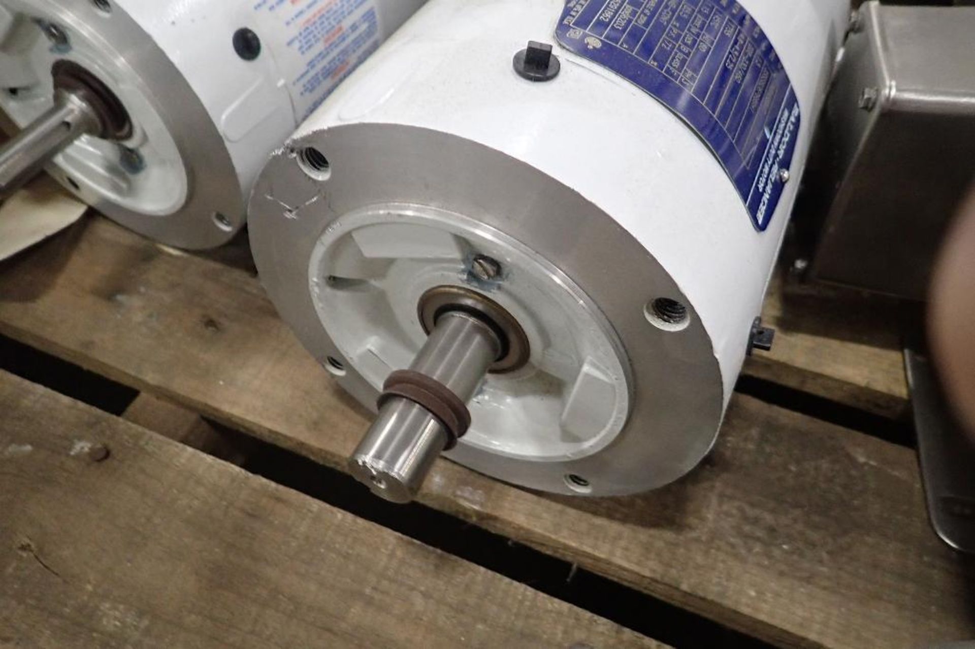 (2) New Baldor electric washdown motors, 1 hp and 1.5 hp. (See photos for additional specs). **Riggi - Image 6 of 7