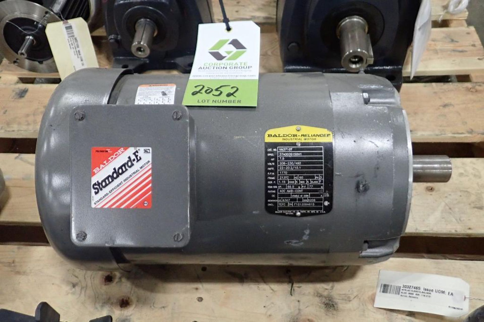 Pallet of assorted electric motors and gearboxes. (See photos for additional specs). **Rigging Fee: - Image 15 of 32