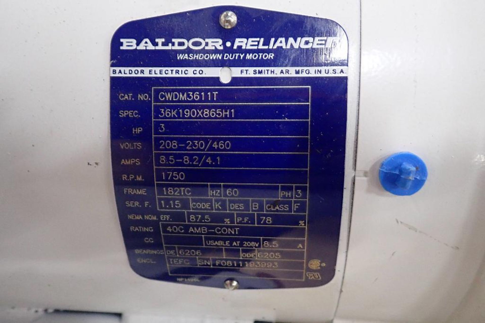 Pallet of Baldor electric motors. (See photos for additional specs). **Rigging Fee: $25** (Located i - Image 27 of 30