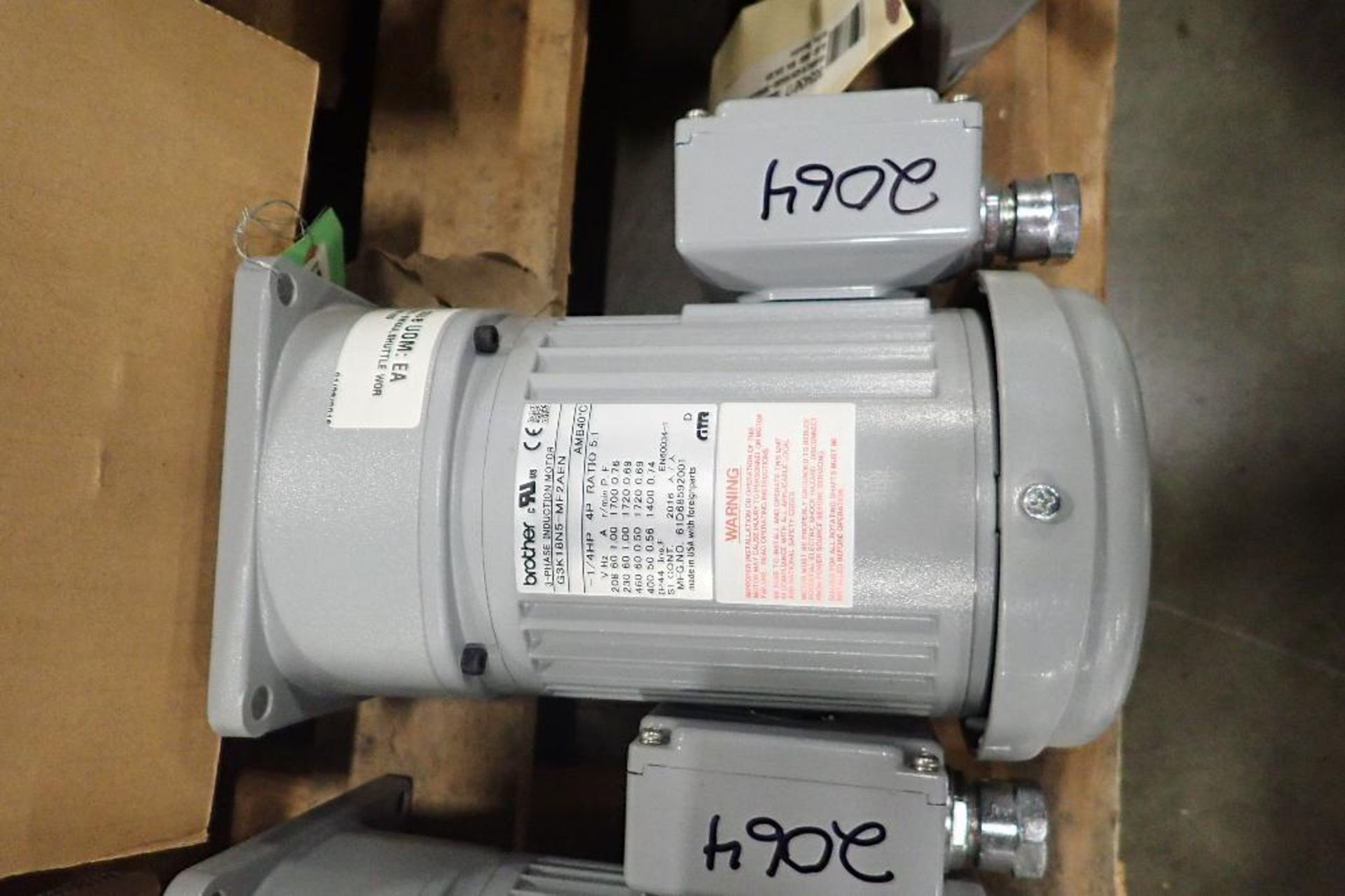 (6) New Brother 14 hp induction motors. (See photos for additional specs). **Rigging Fee: $25** (Loc - Image 5 of 19