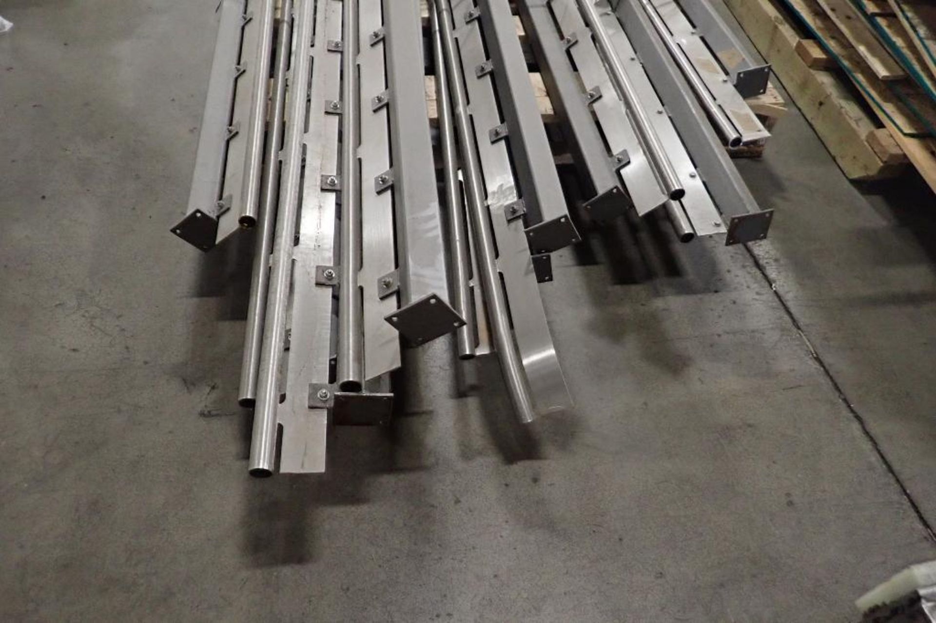 Skid of assorted mild steel mezzanine legs. (See photos for additional specs). **Rigging Fee: $125** - Image 3 of 4